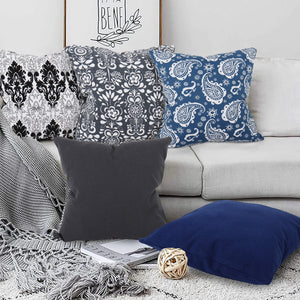 Cotton Damask Theme Designer Printed Cushion Covers Pack of 5 freeshipping - Airwill