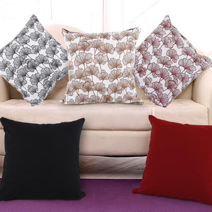 Cotton Single Leaf Theme Designer Printed Cushion Covers Pack of 5 freeshipping - Airwill
