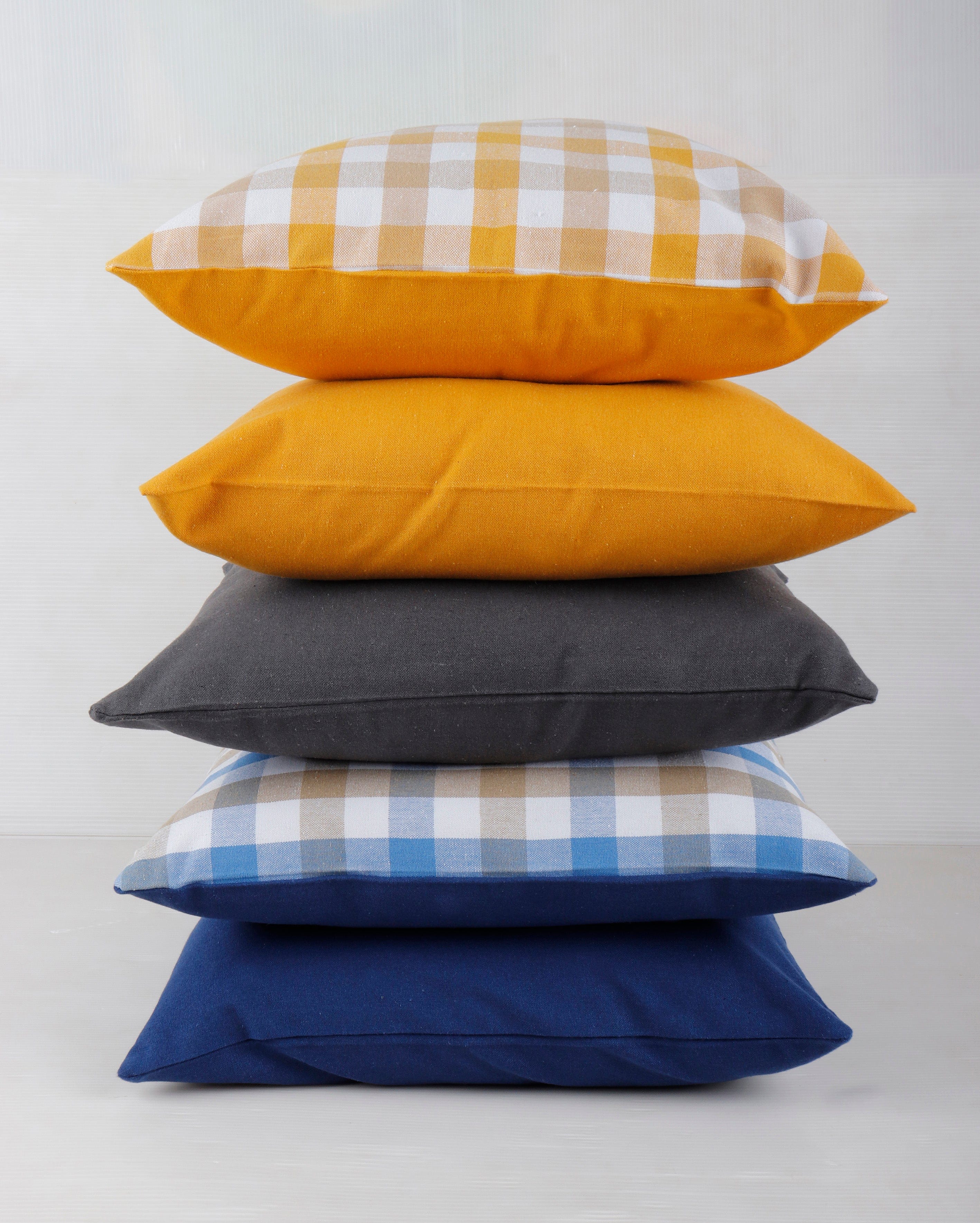 Cotton Lanfranki Check Designer Cushion Covers