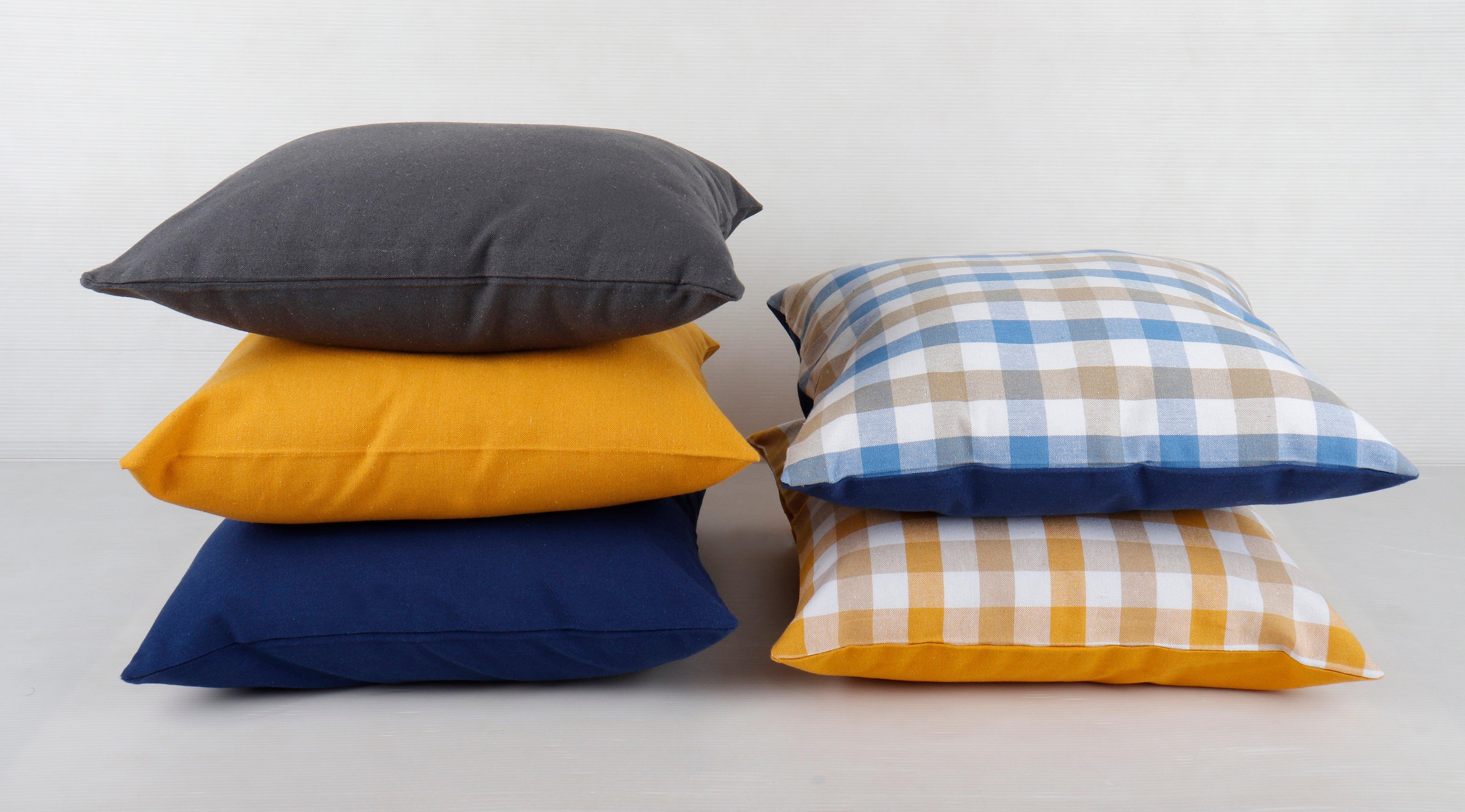 Cotton Lanfranki Check Designer Cushion Covers