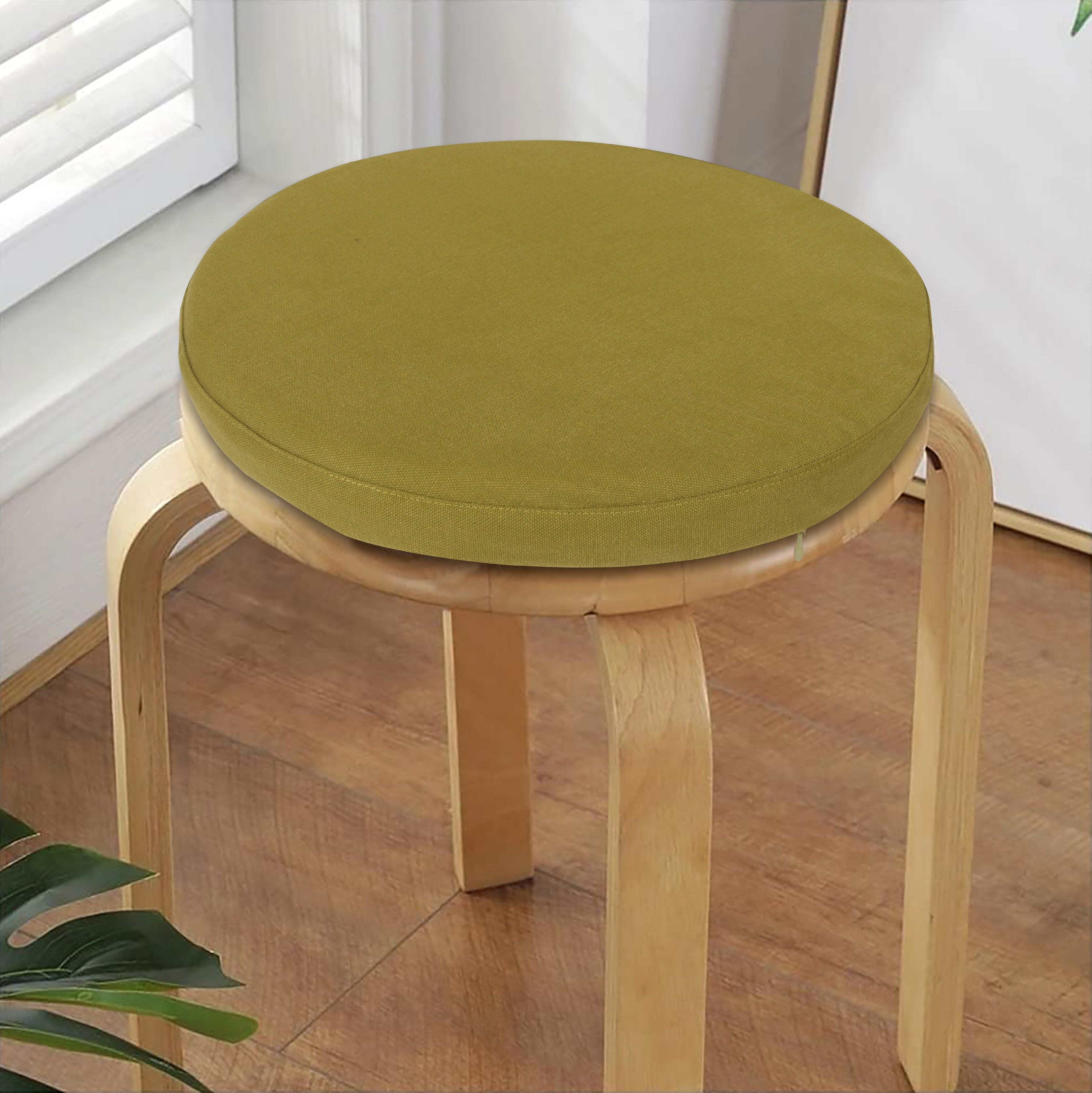 Cotton Green Round Chair Pad Pack of 2