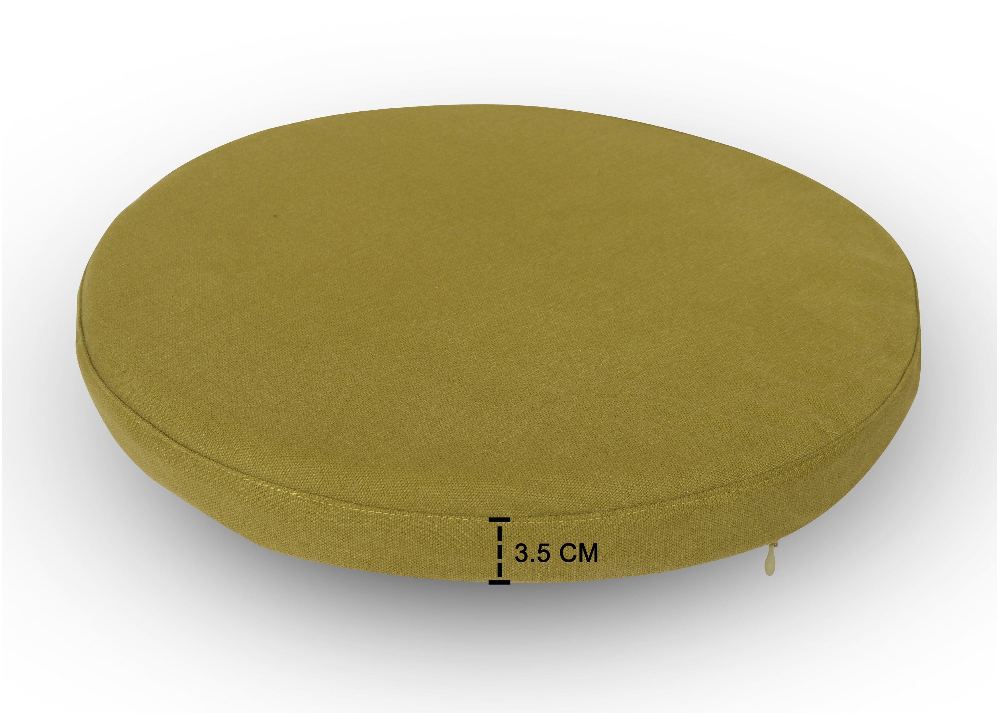 Cotton Green Round Chair Pad Pack of 2