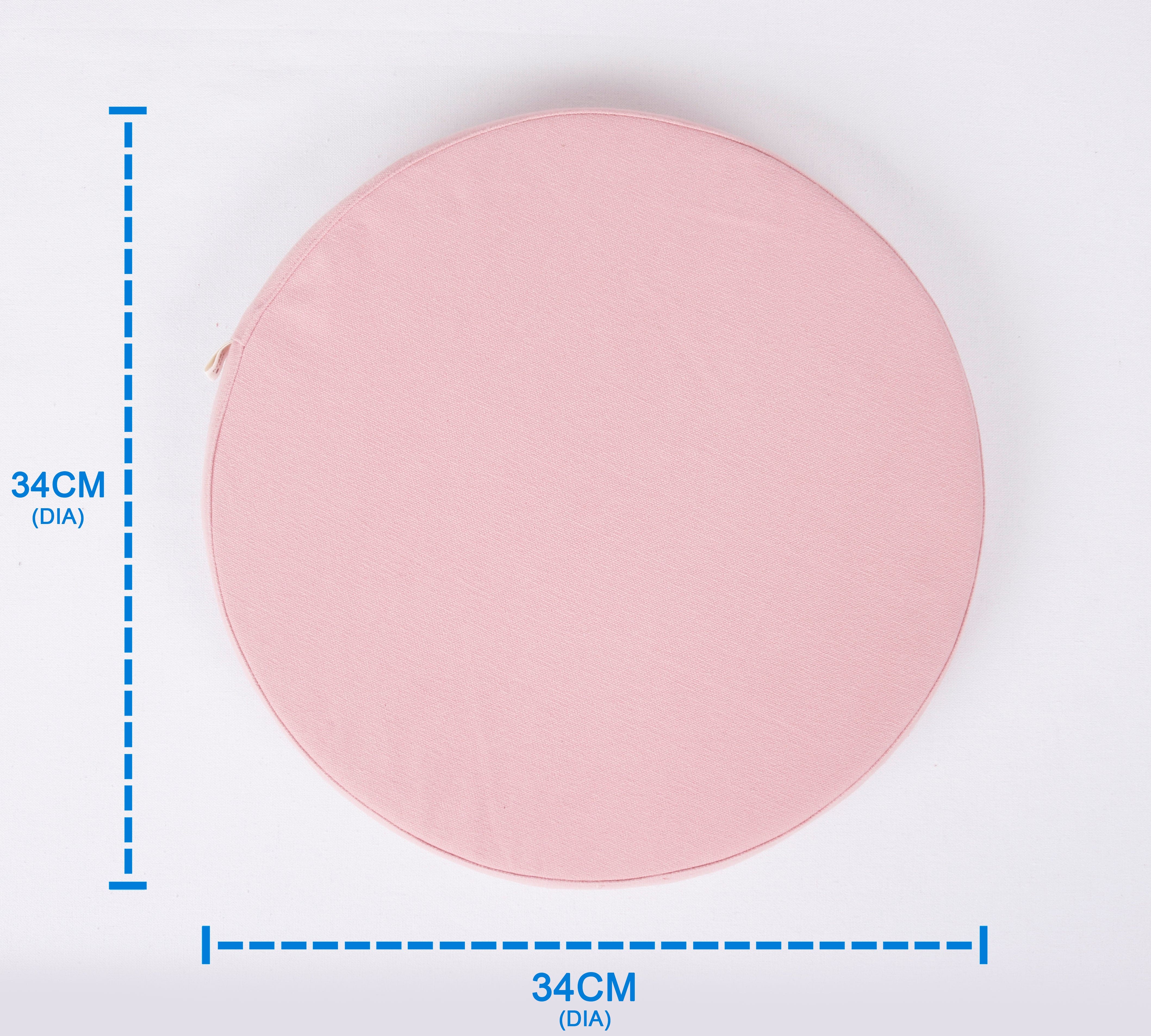 Cotton Baby Pink Round Chair Pad pack of 2