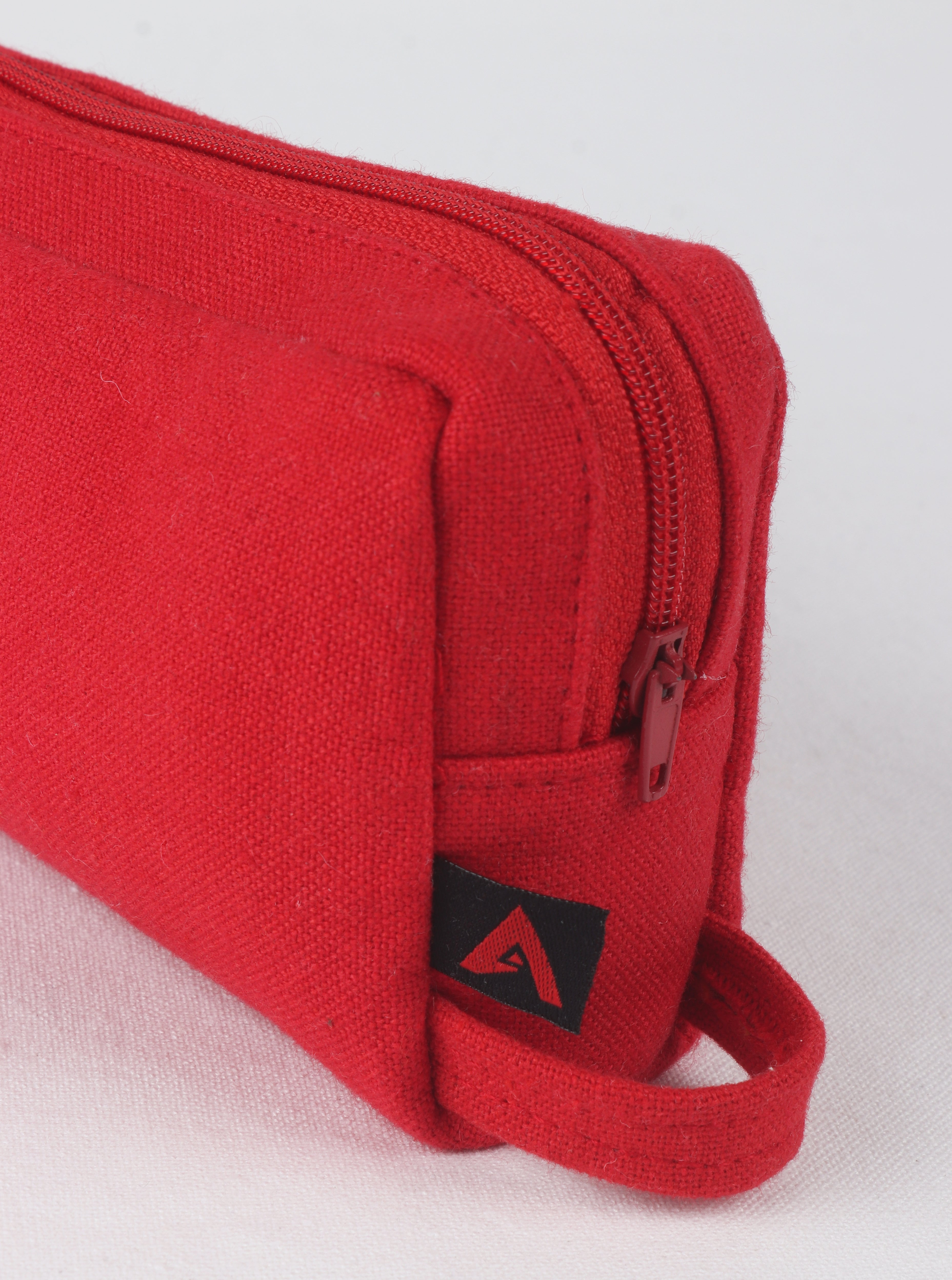 Cotton Red Pencil Pouches - Pack of 2 pcs