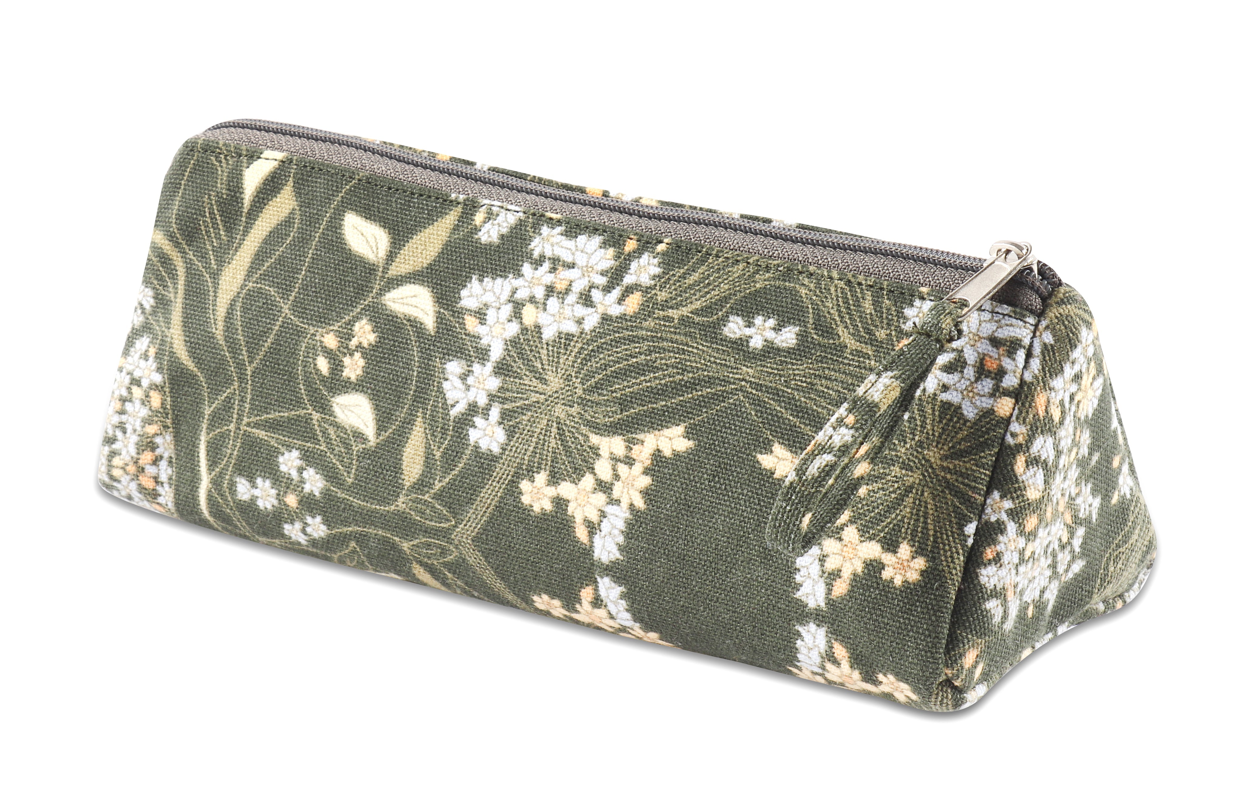 Cotton Green Floral Pencil Pouches - Pack of 2 pcs