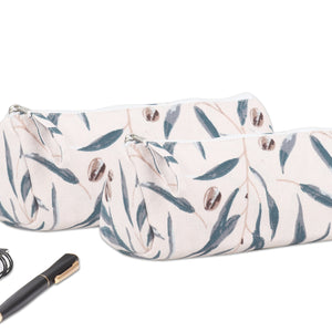 Cotton Floral Pencil Pouches - Pack of 2 pcs