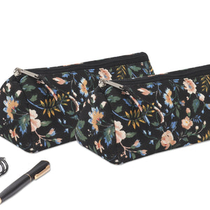 Cotton Blue Floral Pencil Pouches - Pack of 2 pcs