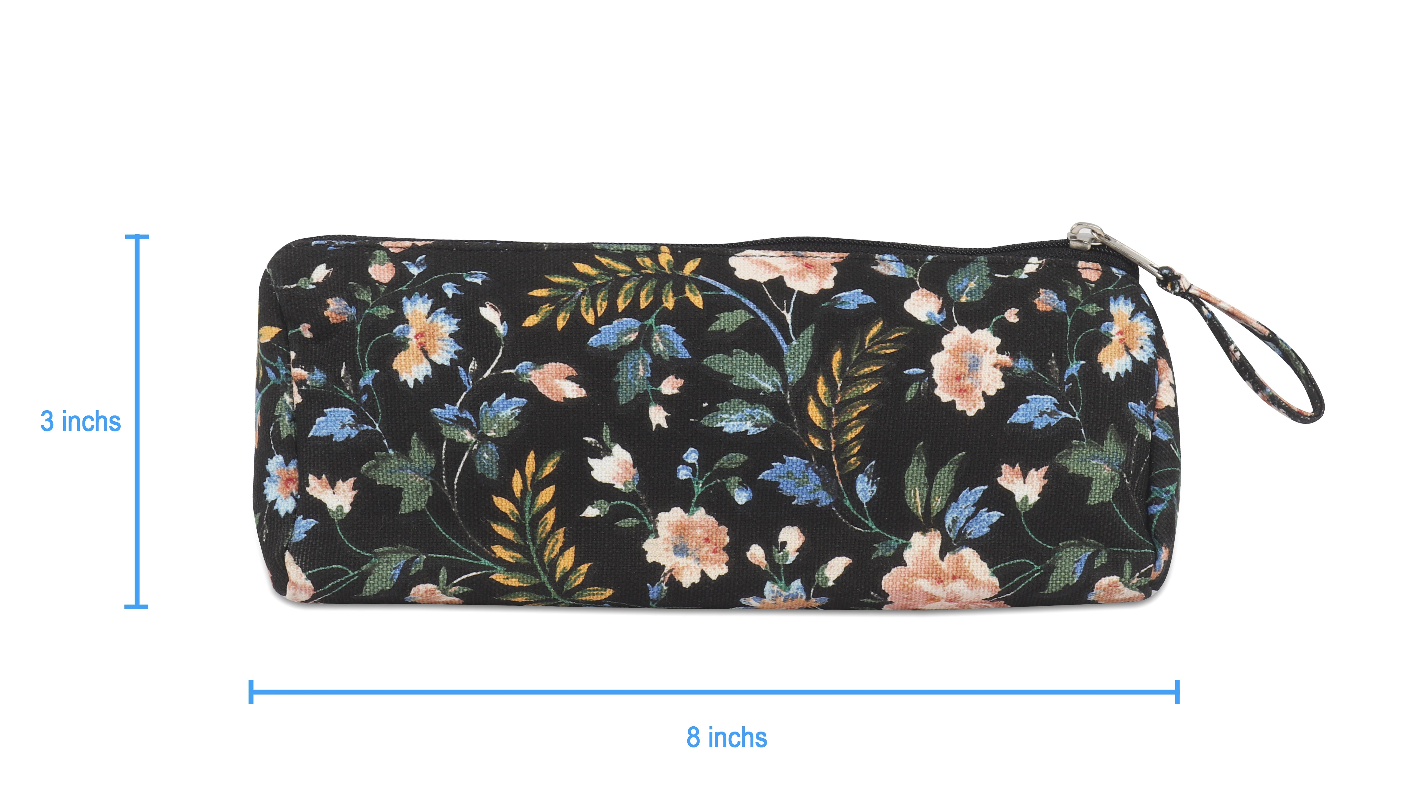 Cotton Blue Floral Pencil Pouches - Pack of 2 pcs