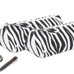 Cotton Animal Black Checked Pencil Pouches - Pack of 2 pcs