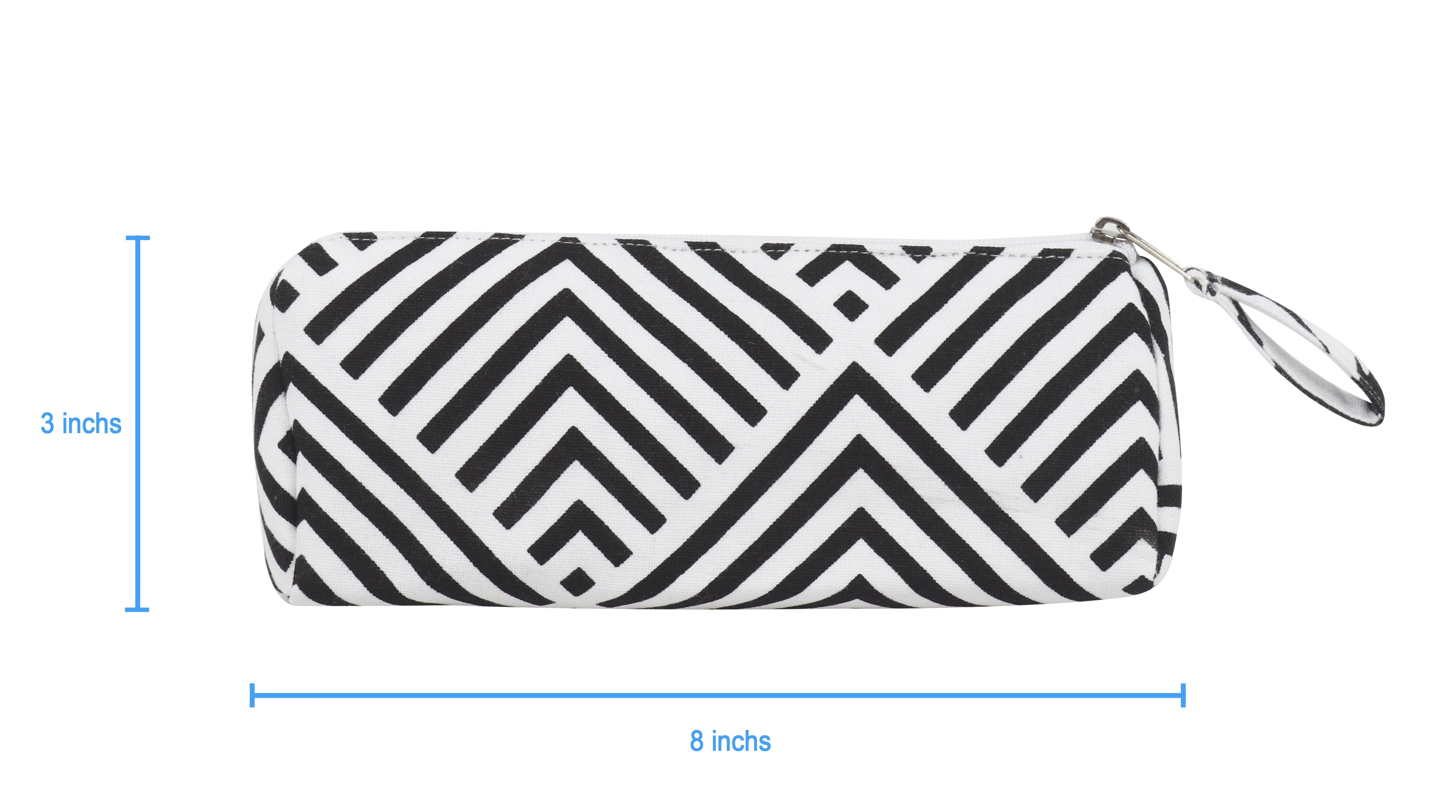 Cotton Black Checked Pencil Pouches - Pack of 2 pcs