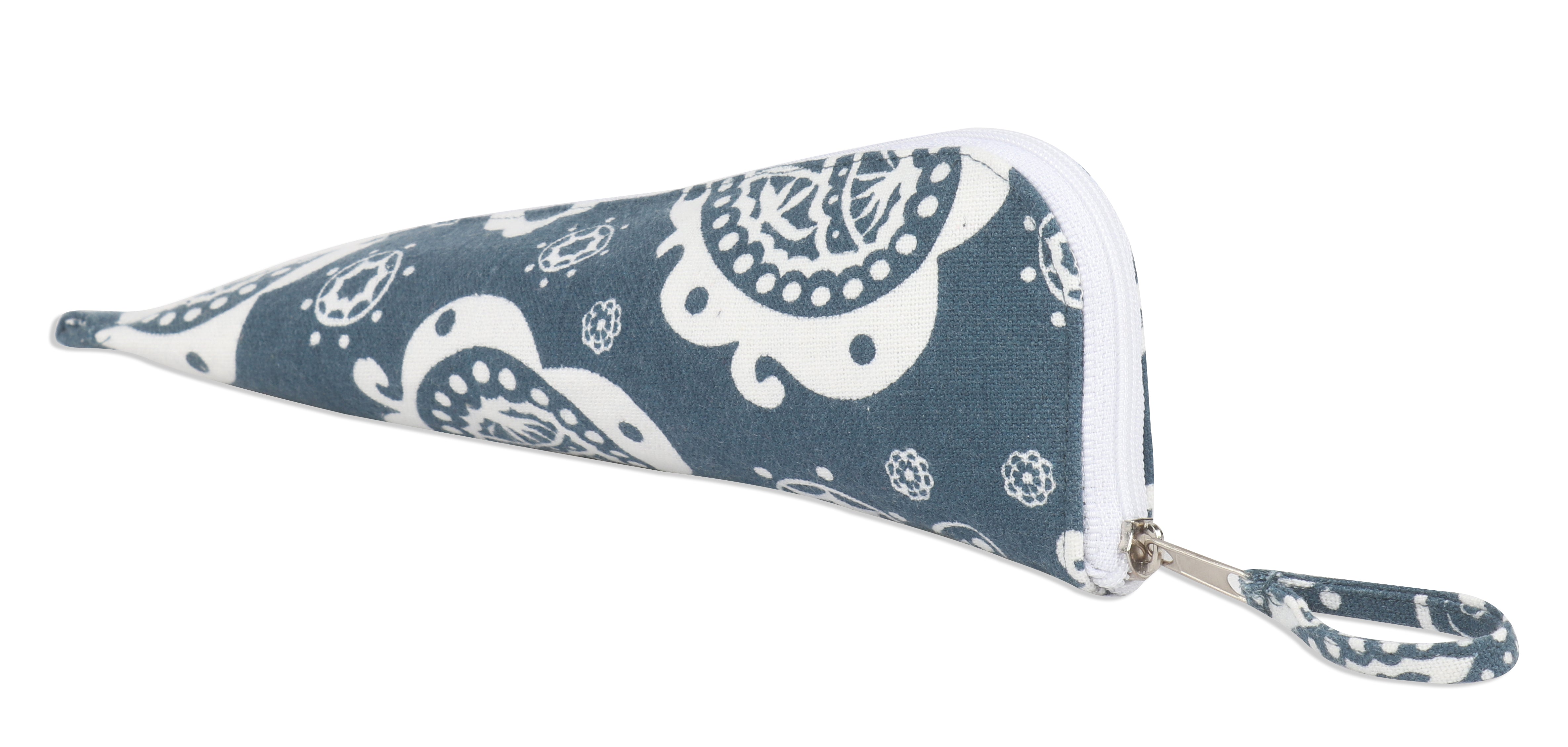 Cotton Dark Grey Pencil Pouches - Pack of 2 pcs