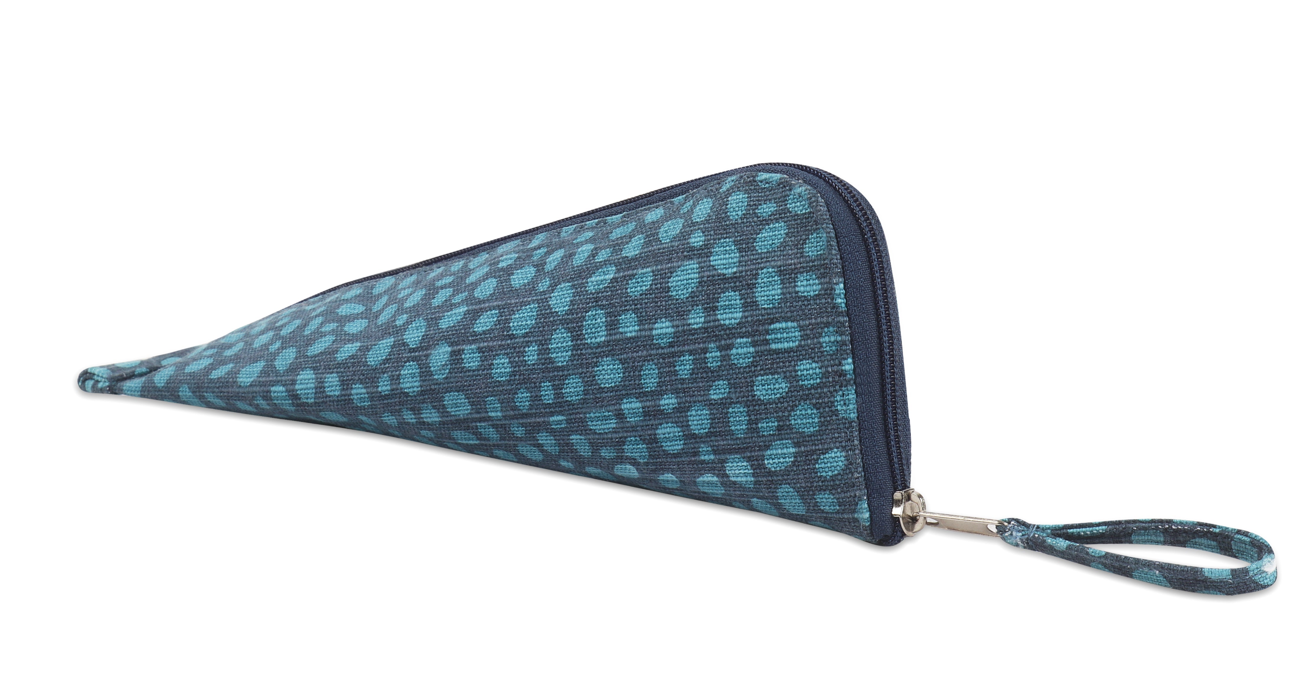 Cotton Blue Dot Pencil Pouches - Pack of 2 pcs