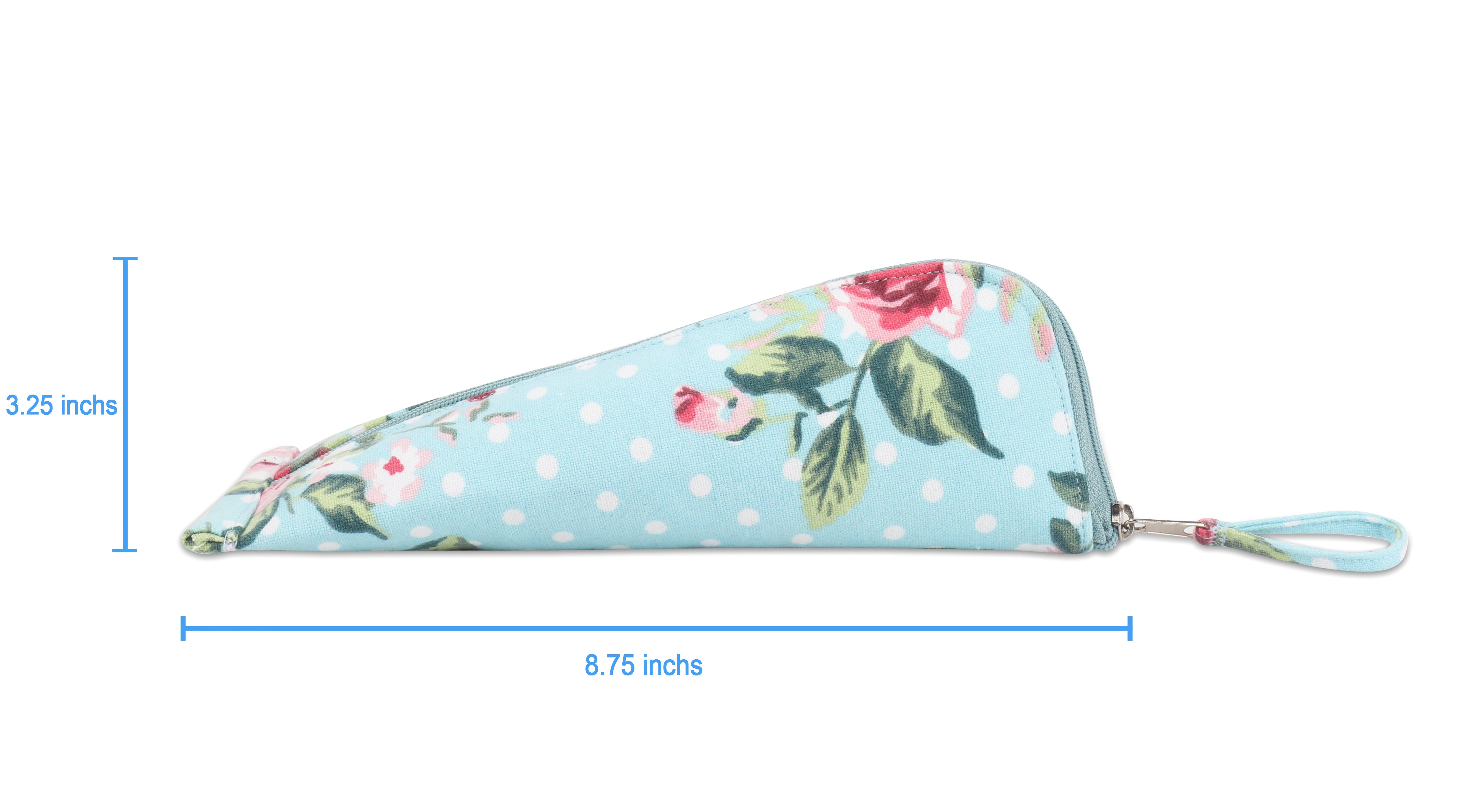 Cotton Green Leaf Floral Pencil Pouches - Pack of 2 pcs