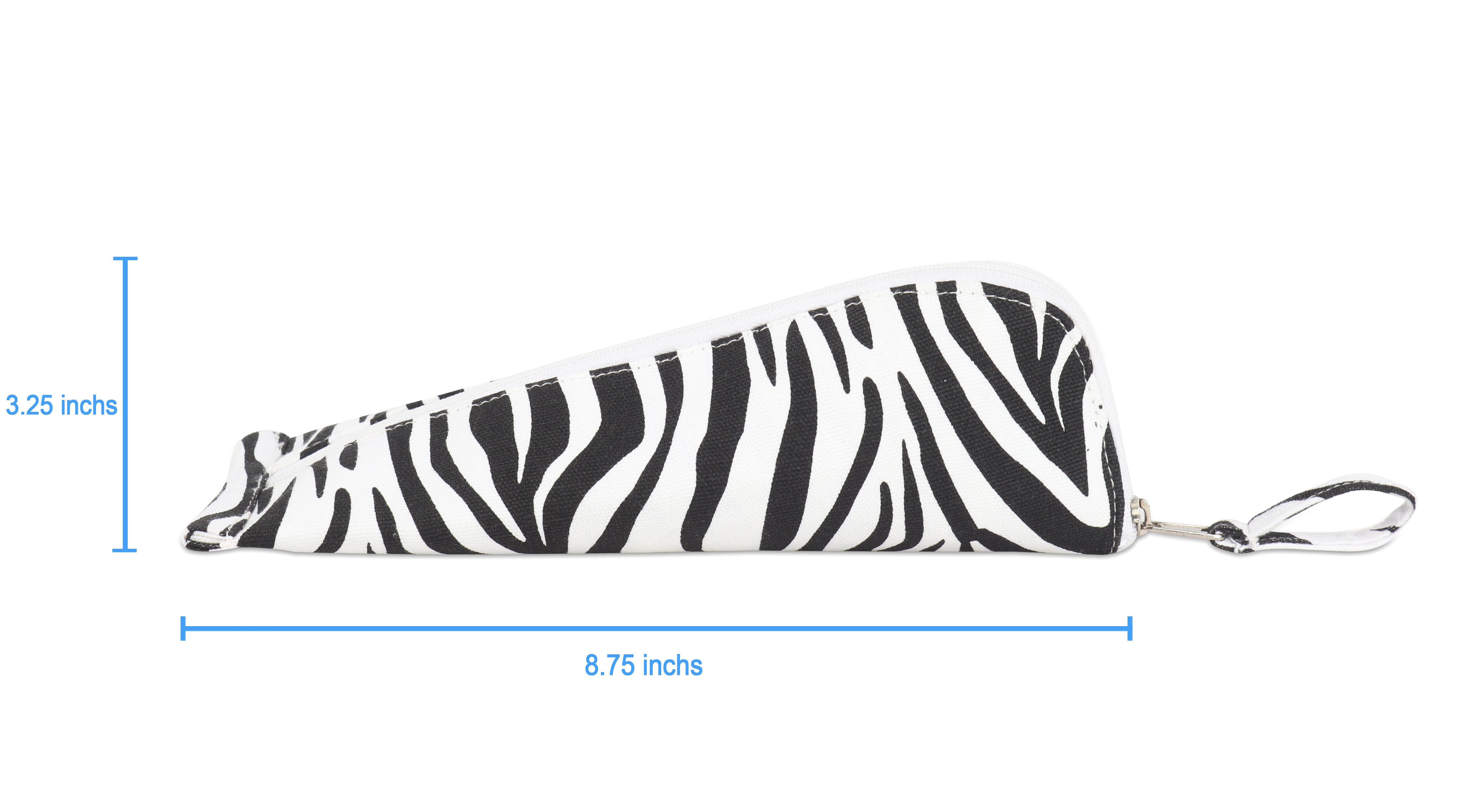 Cotton Black & White Line Pencil Pouches - Pack of 2 pcs