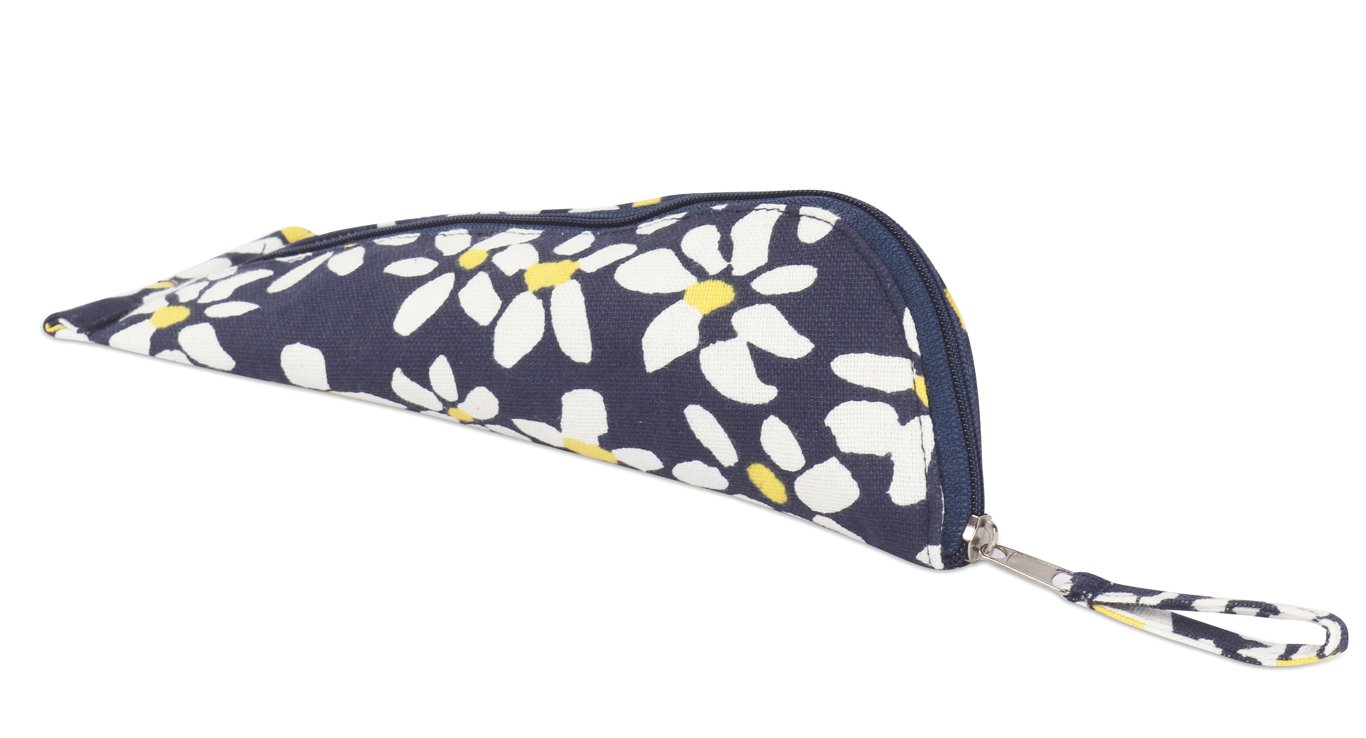 Cotton Blue & Yellow Floral Pencil Pouches - Pack of 2 pcs