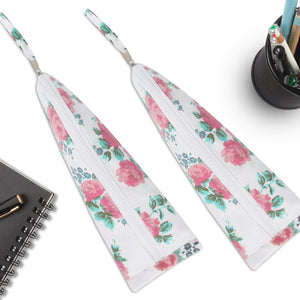 Cotton Green Rose Pencil Pouches - Pack of 2 pcs
