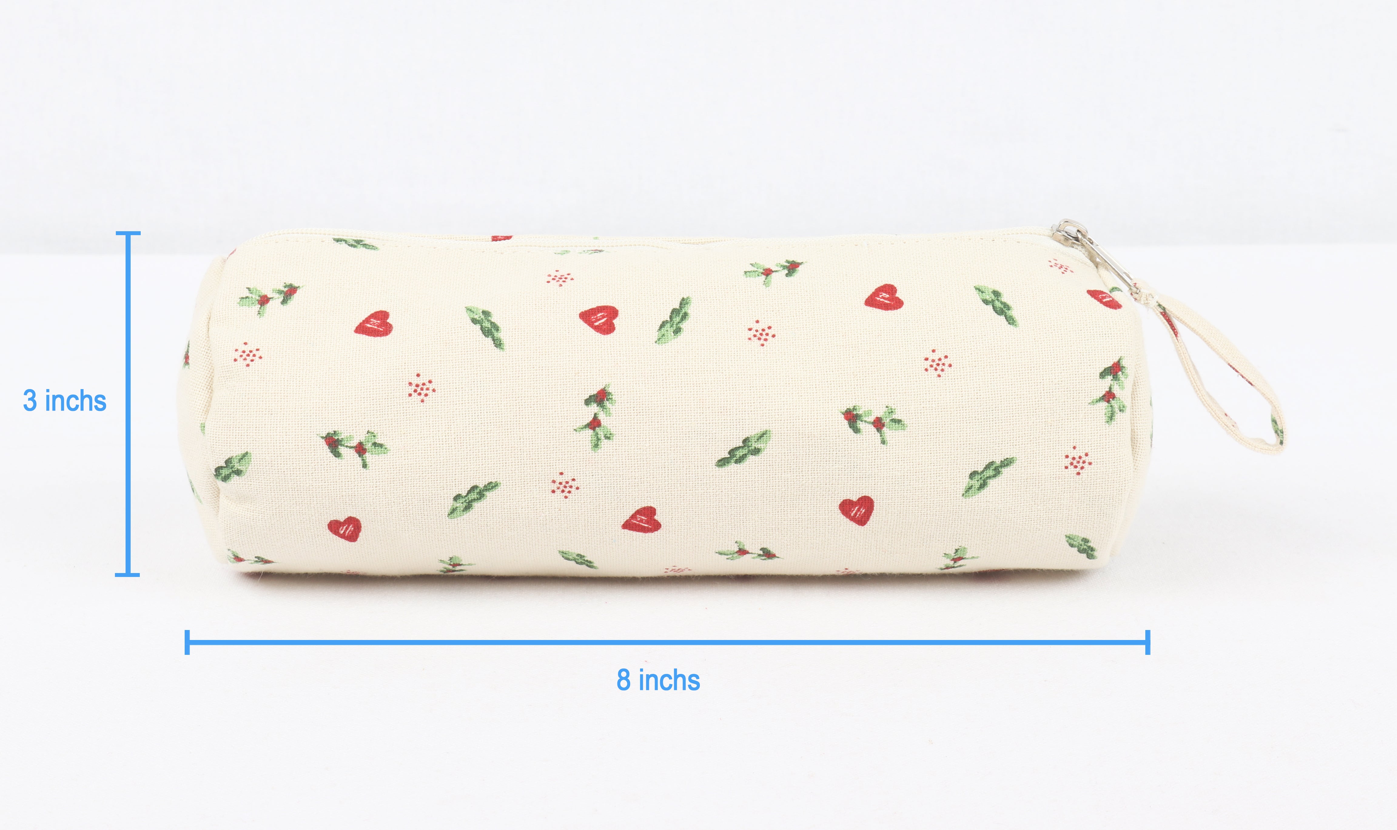 Cotton Sandal Red Heart Pencil Pouches - Pack of 2 pcs