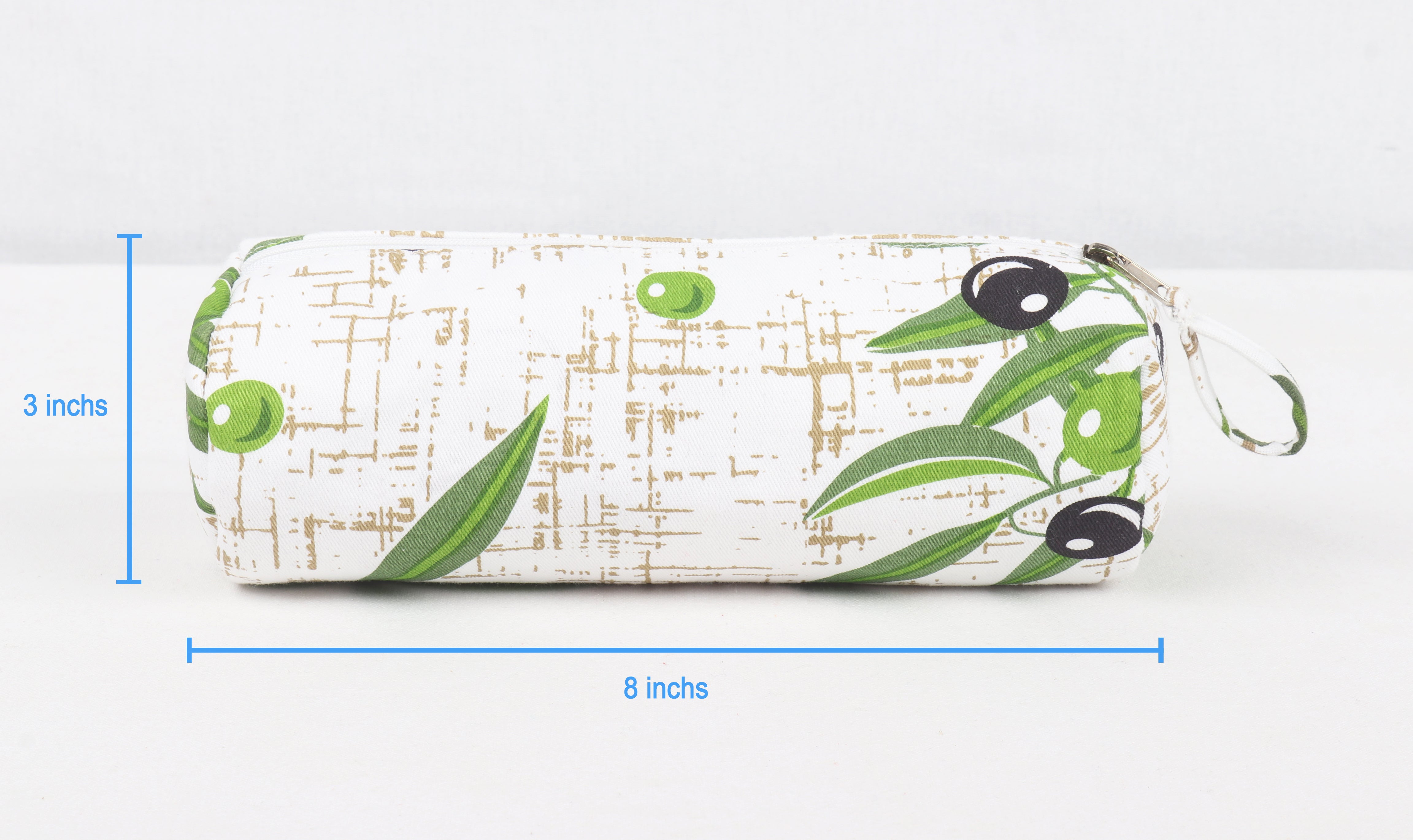 Cotton Green Leaf Pencil Pouches - Pack of 2 pcs