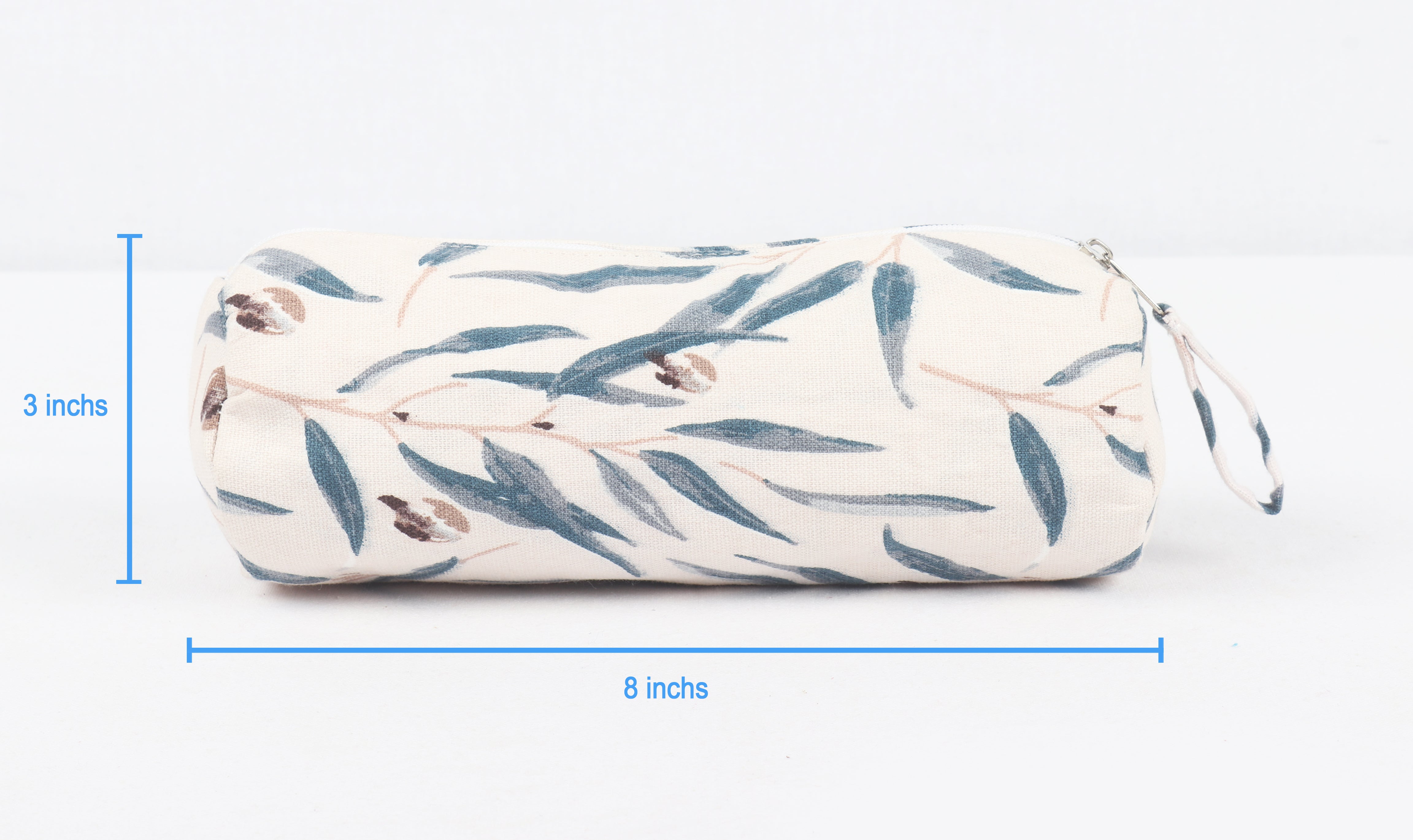 Cotton Sandal Blue Floral Pencil Pouches - Pack of 2 pcs