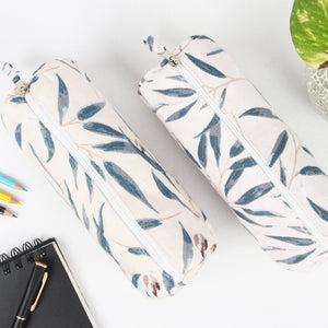 Cotton Sandal Blue Floral Pencil Pouches - Pack of 2 pcs
