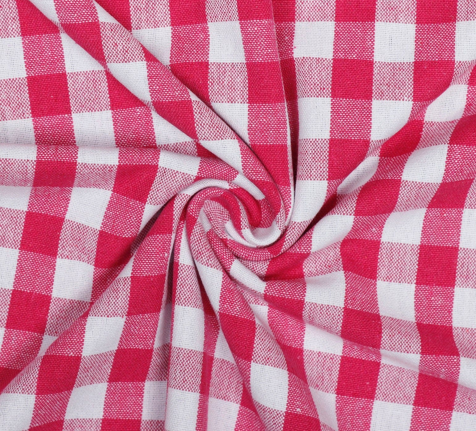 Cotton Checkered Bedsheet with Pillow Covers (Pink)