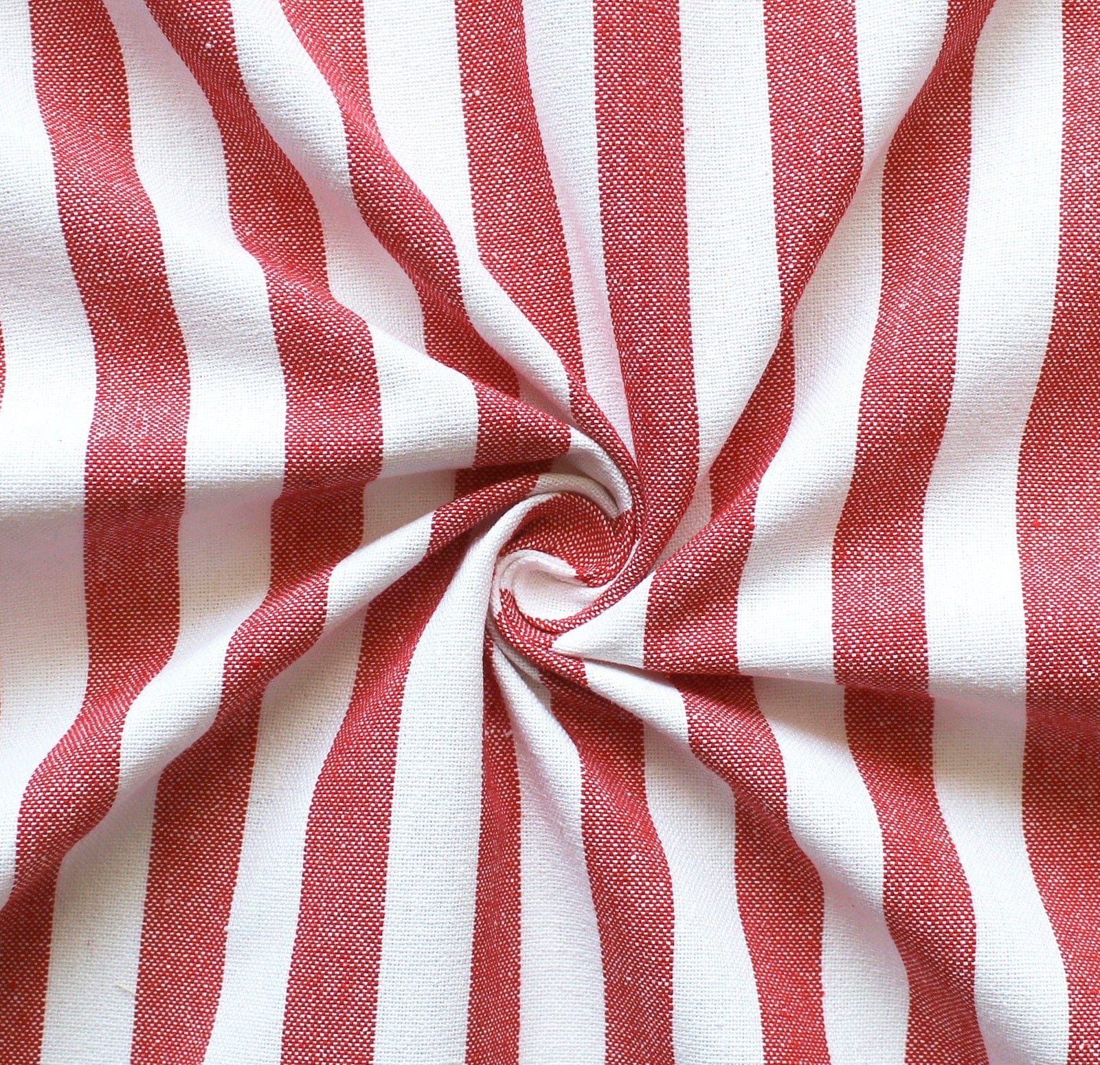 Cotton Striped Bedsheet with Pillow Covers (Red)