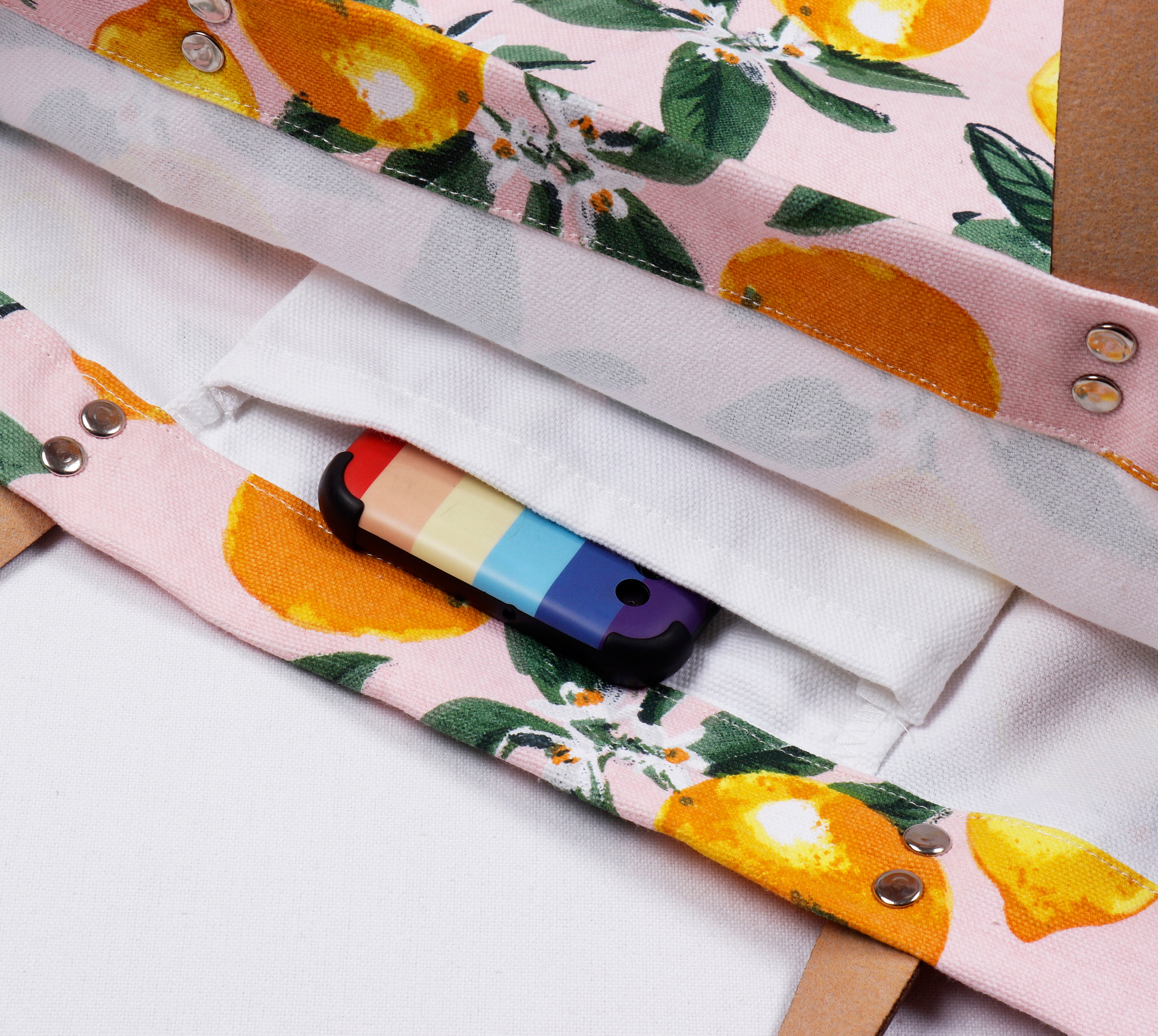 Cotton Canvas Orange Lemon Digital Printed Shopping Tote Bags