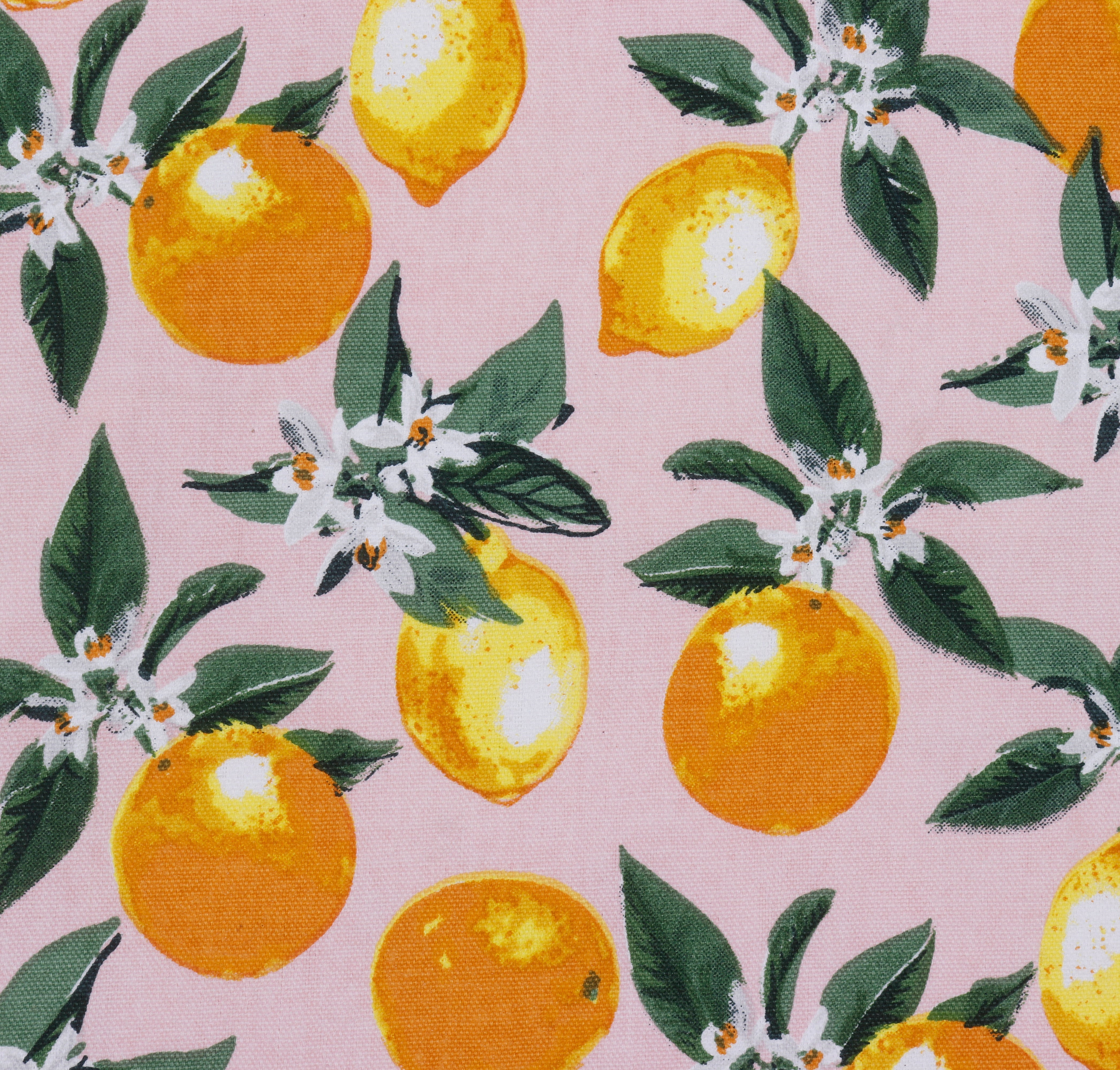 Cotton Canvas Orange Lemon Digital Printed Shopping Tote Bags