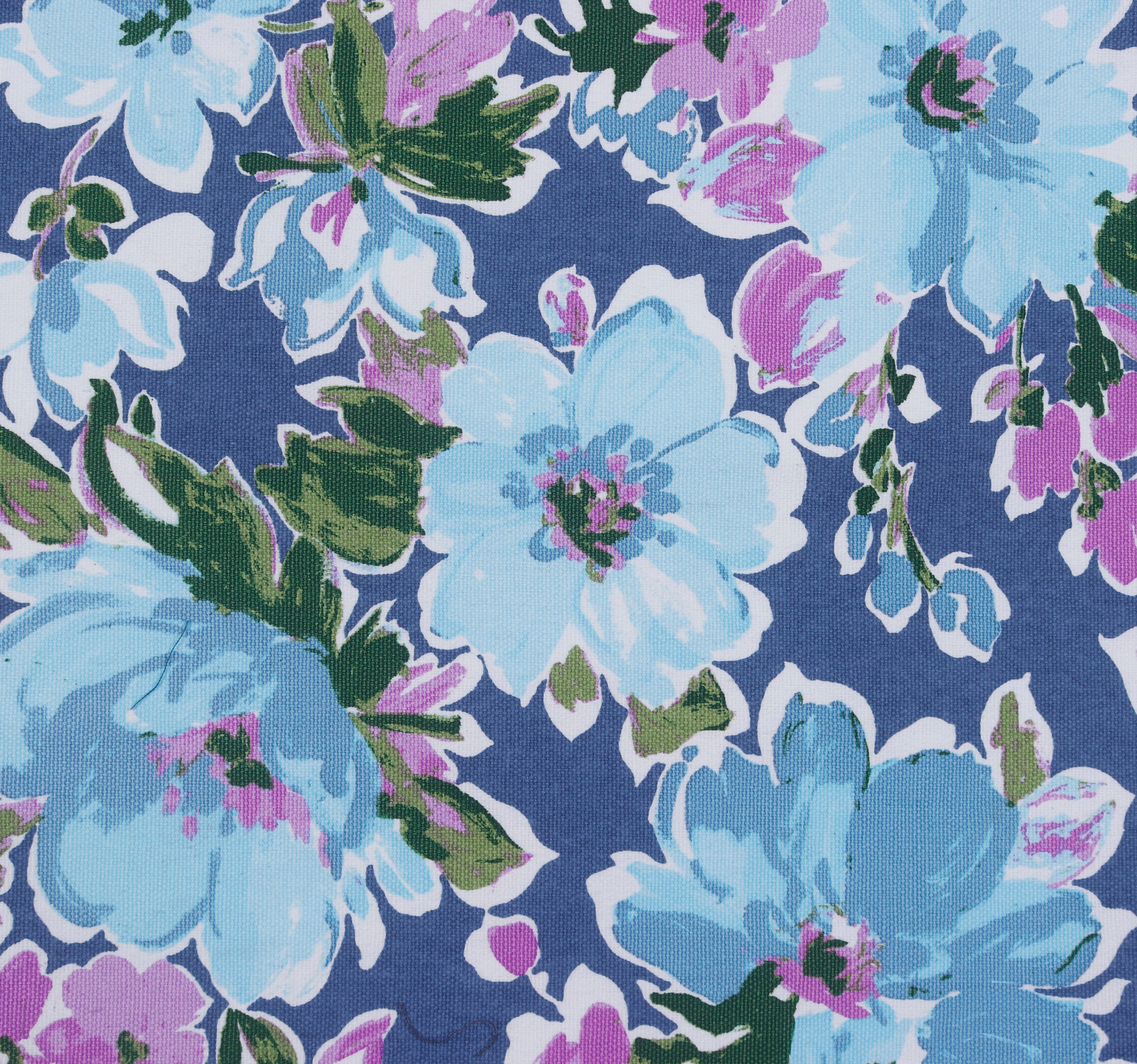 Cotton Canvas Purple Bloom Digital Printed Shopping Tote Bags