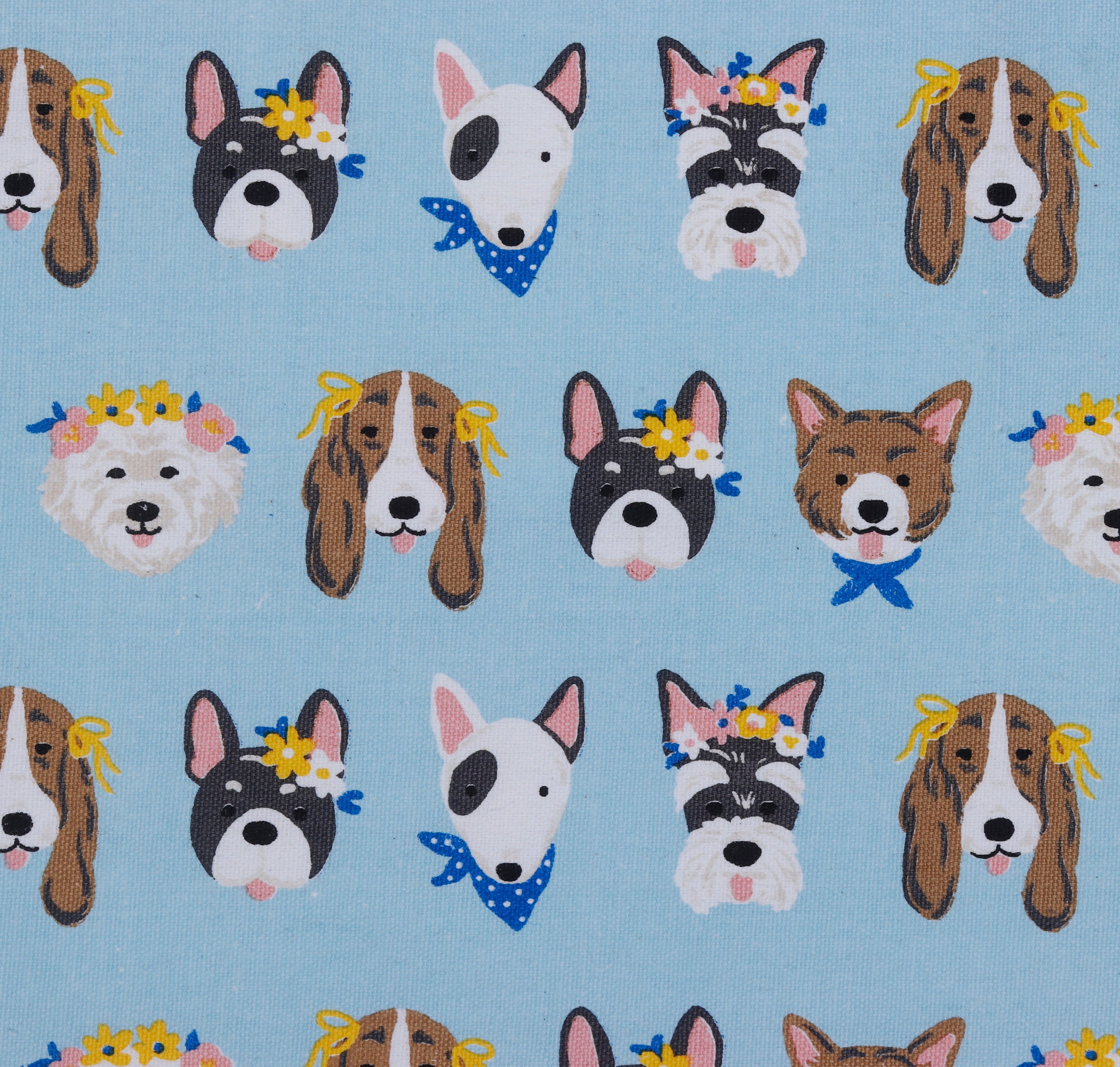 Cotton Canvas Animal Parade Digital Printed Shopping Tote Bags