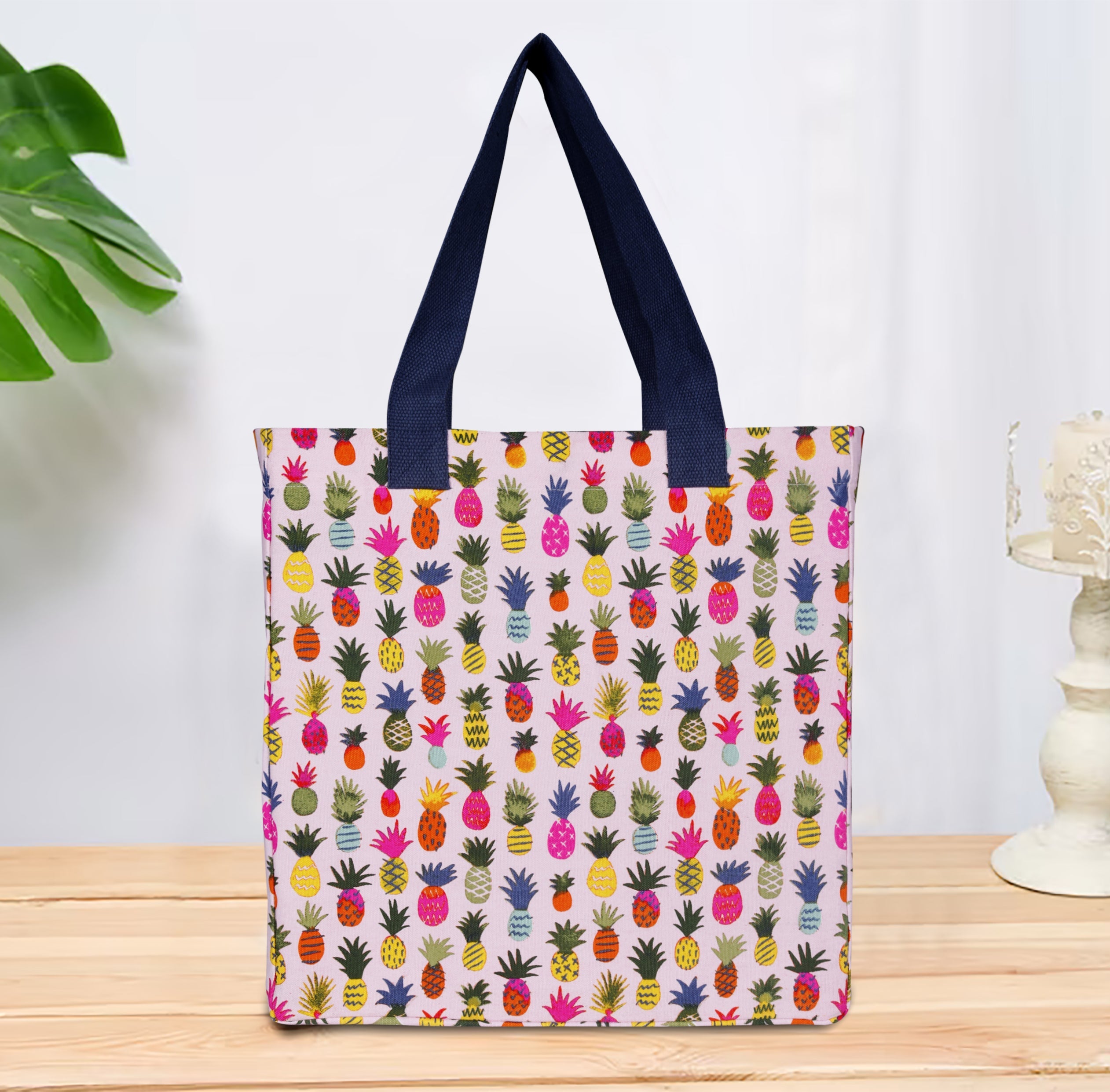 Cotton Canvas Heart Sprinkle Digital Printed Shopping Tote Bags