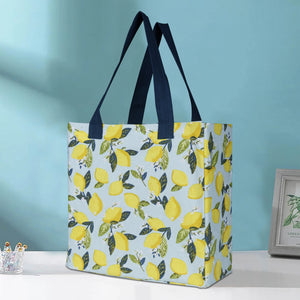 Cotton Canvas Citrus Twist Digital Printed Shopping Tote Bags