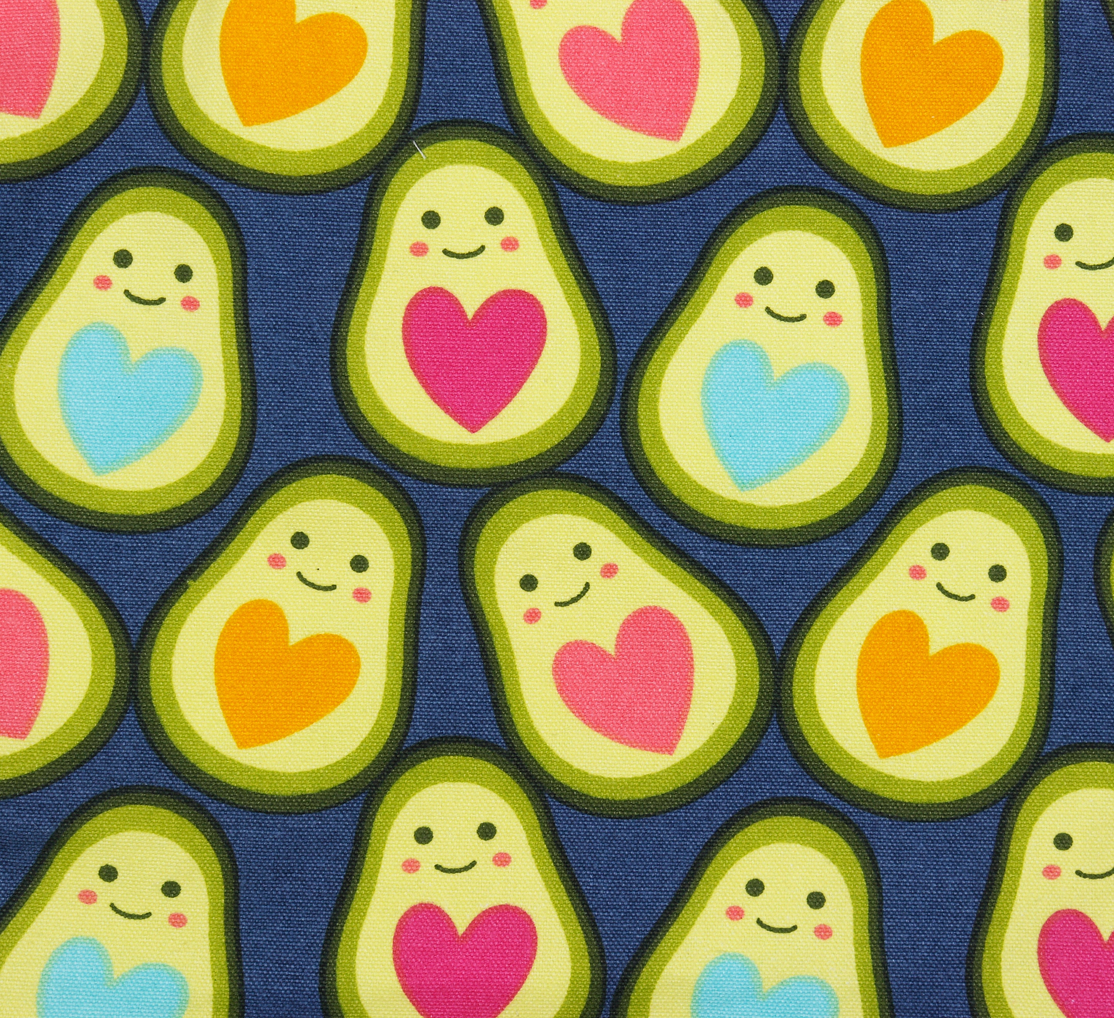 Cotton Canvas Avocado Vibe Digital Printed Shopping Tote Bags