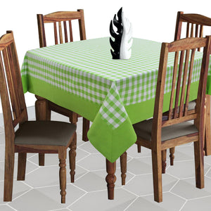 Cotton Gingham Check Green with Border 4 Seater Table Cloths Pack of 1 freeshipping - Airwill