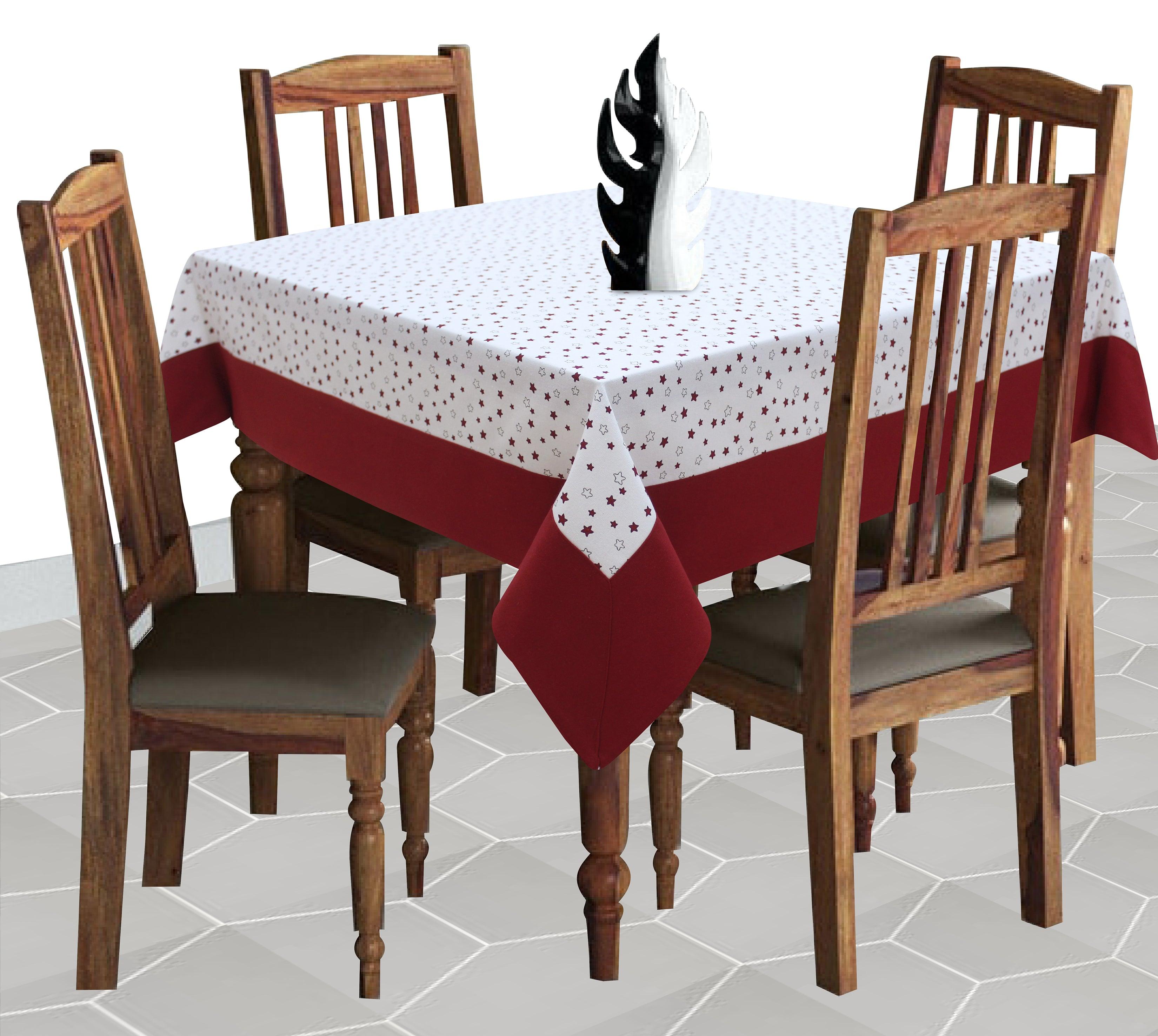Cotton Ricco Star with Border 4 Seater Table Cloths