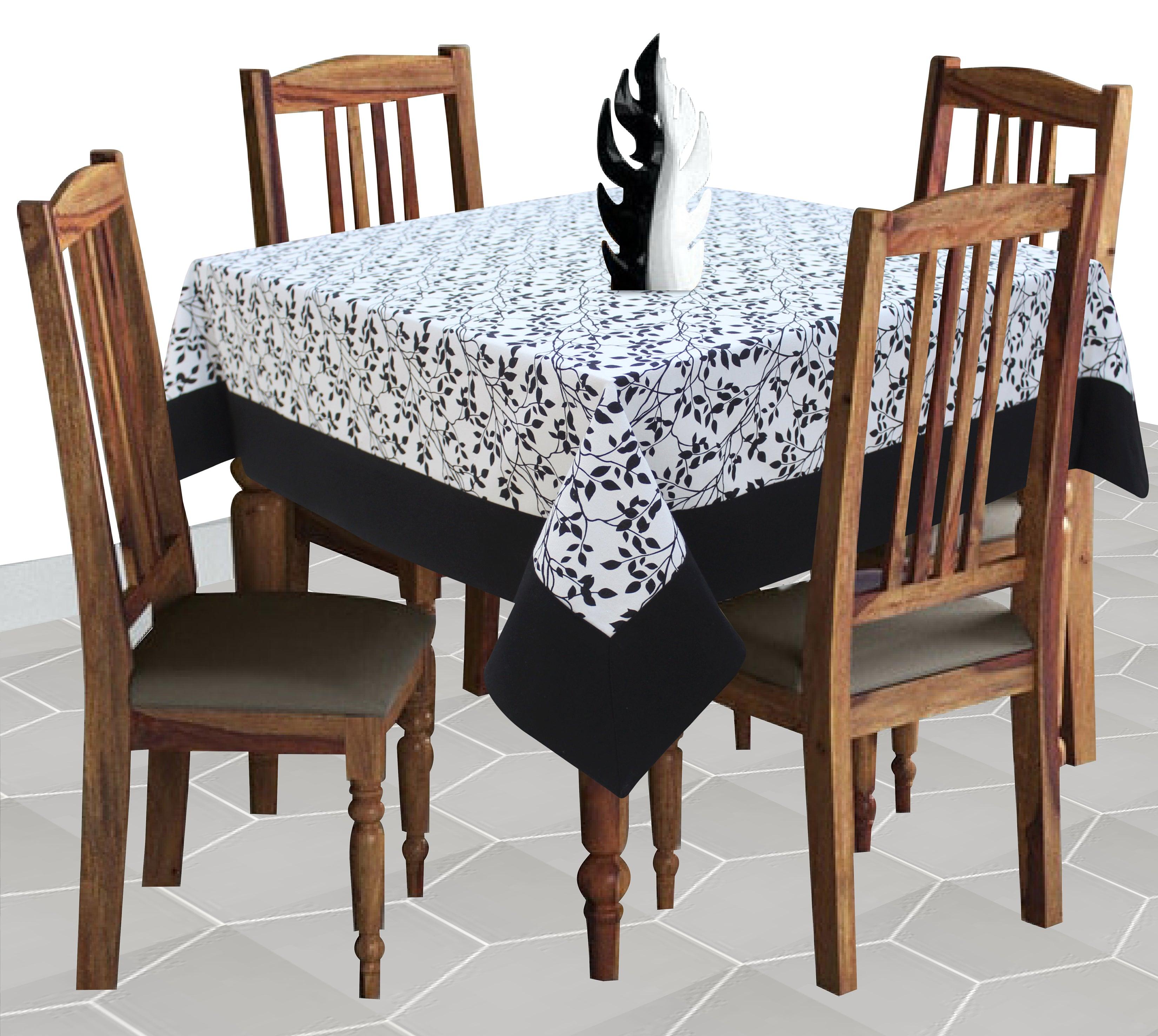 Cotton Small Leaf with Border 4 Seater Table Cloths