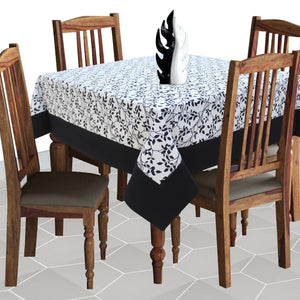 Cotton Small Leaf with Border 4 Seater Table Cloths Pack of 1 freeshipping - Airwill