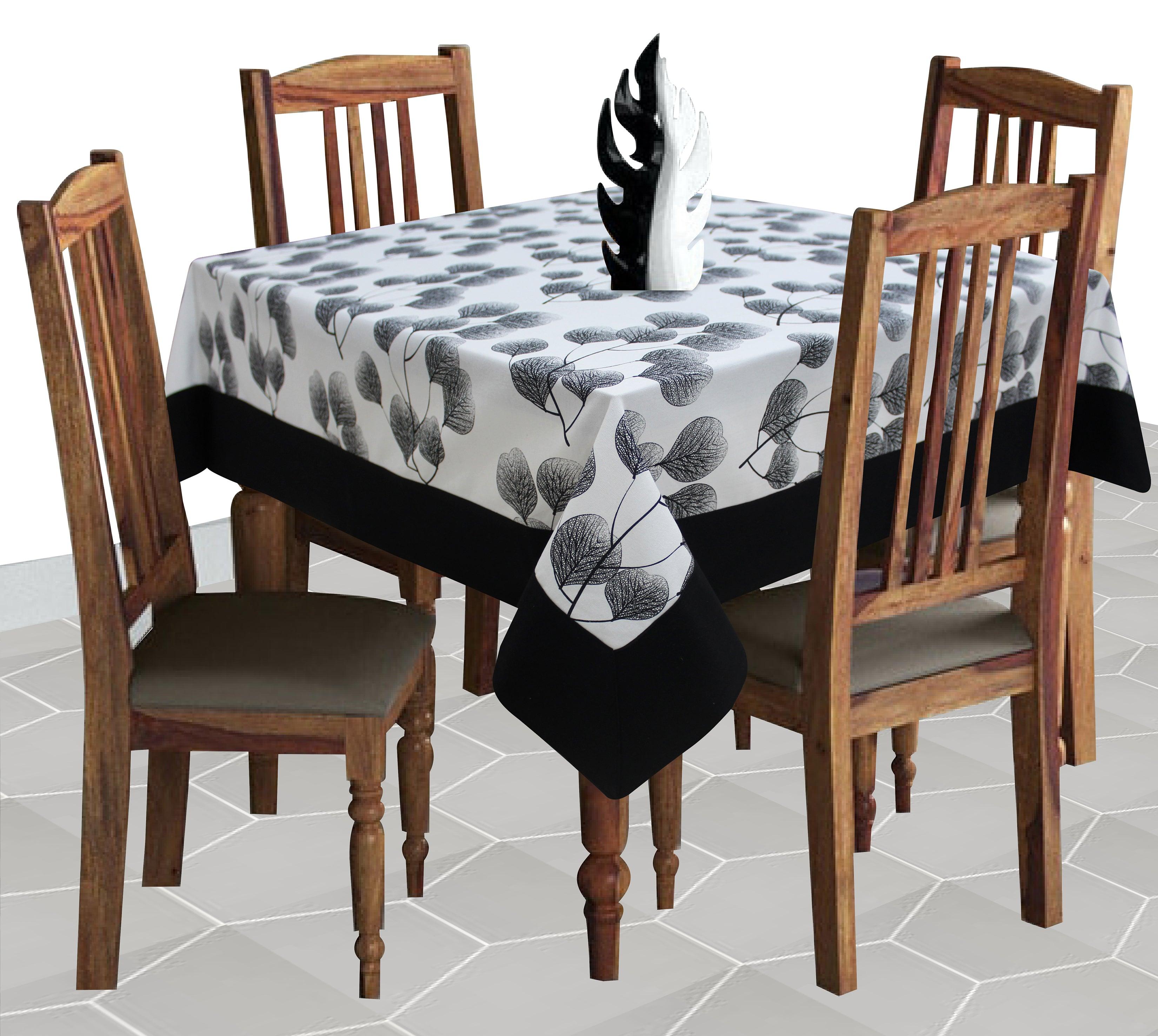 Cotton Root Leaf with Border 4 Seater Table Cloths
