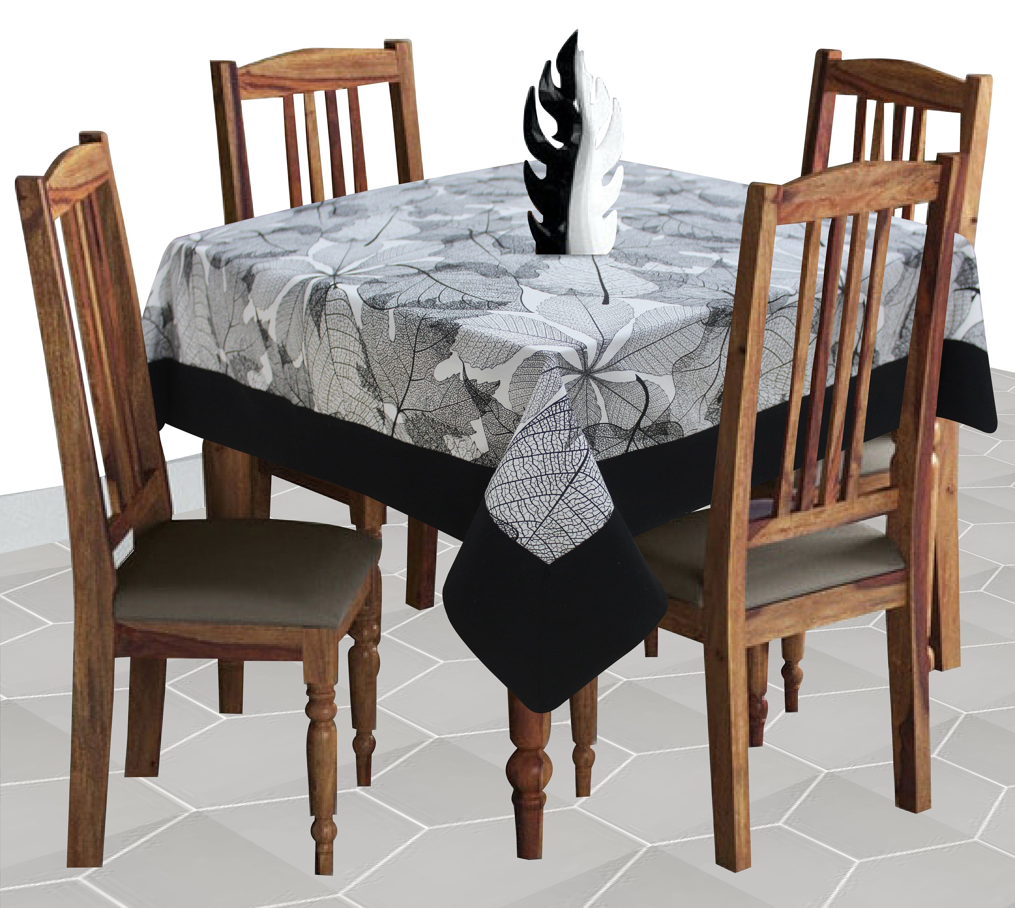 Cotton Palm Leaf with Border 4 Seater Table Cloths