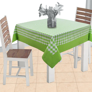 Cotton Gingham Check Green with Border 2 Seater Table Cloths Pack of 1 freeshipping - Airwill