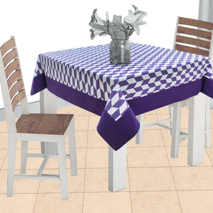 Cotton Classic Diamond Purple with Border 2 Seater Table Cloths Pack of 1 freeshipping - Airwill