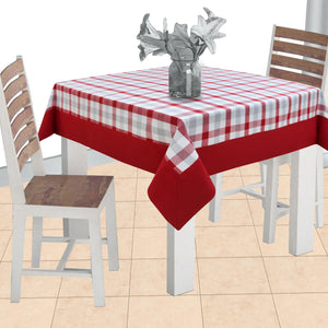 Cotton Lanfranki Red with Border 2 Seater Table Cloths Pack of 1 freeshipping - Airwill