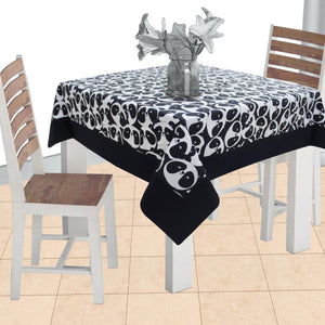 Cotton Black Panda with Border 2 Seater Table Cloths Pack of 1 freeshipping - Airwill