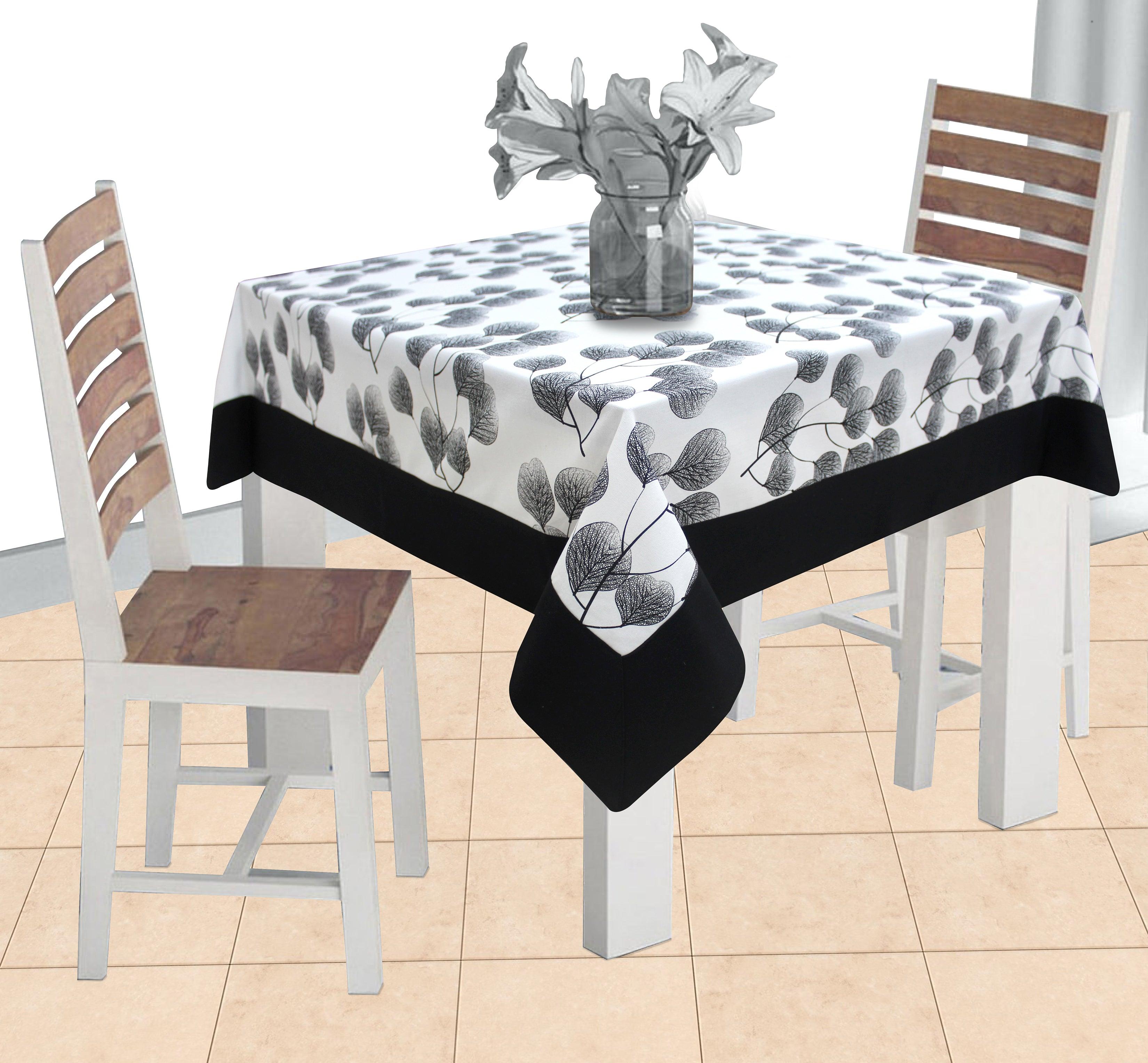 Cotton Root Leaf with Attached Border 2 Seaters Table Cloths