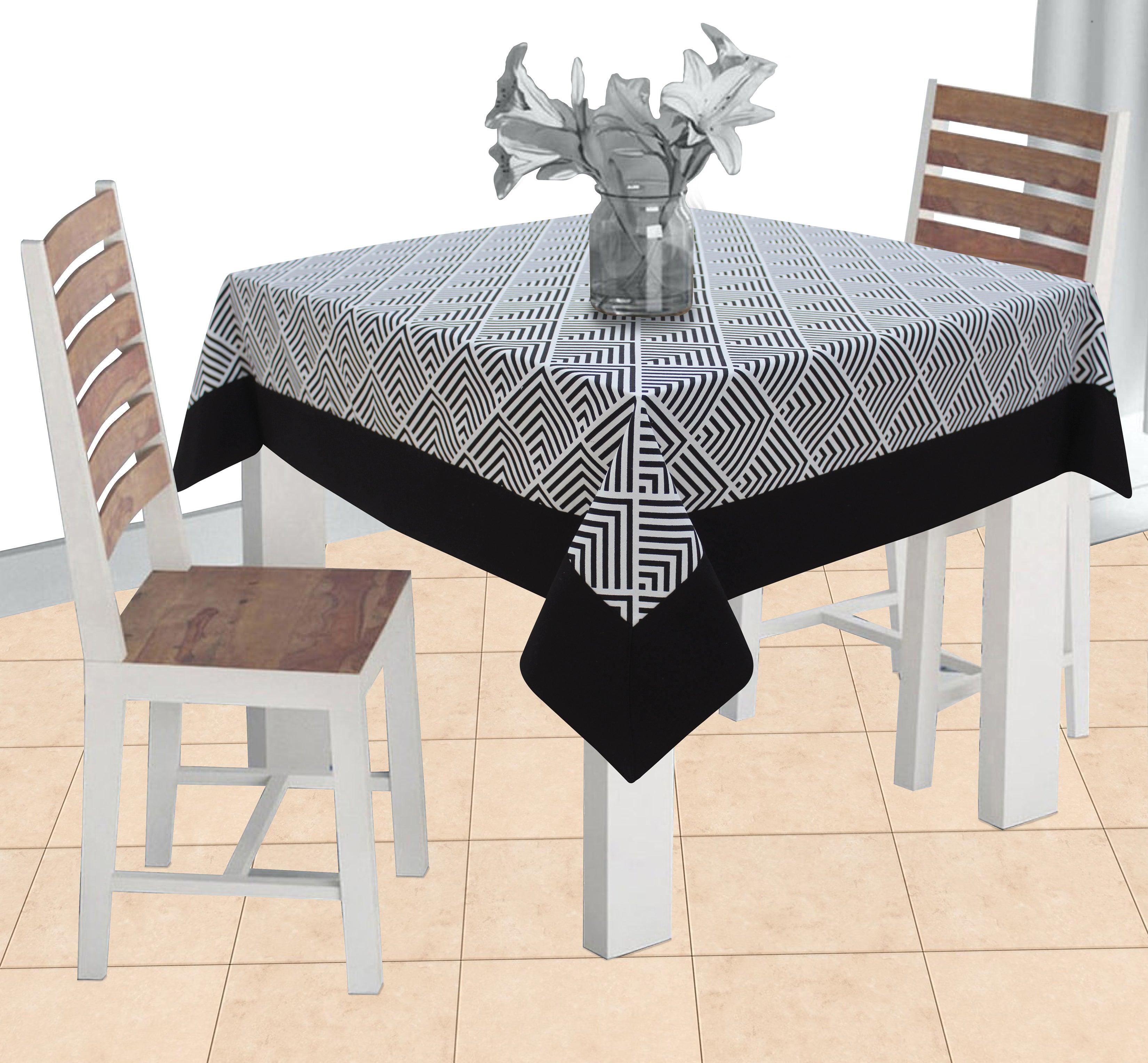 Cotton Diamond Check with Attached Border 2 Seaters Table Cloths