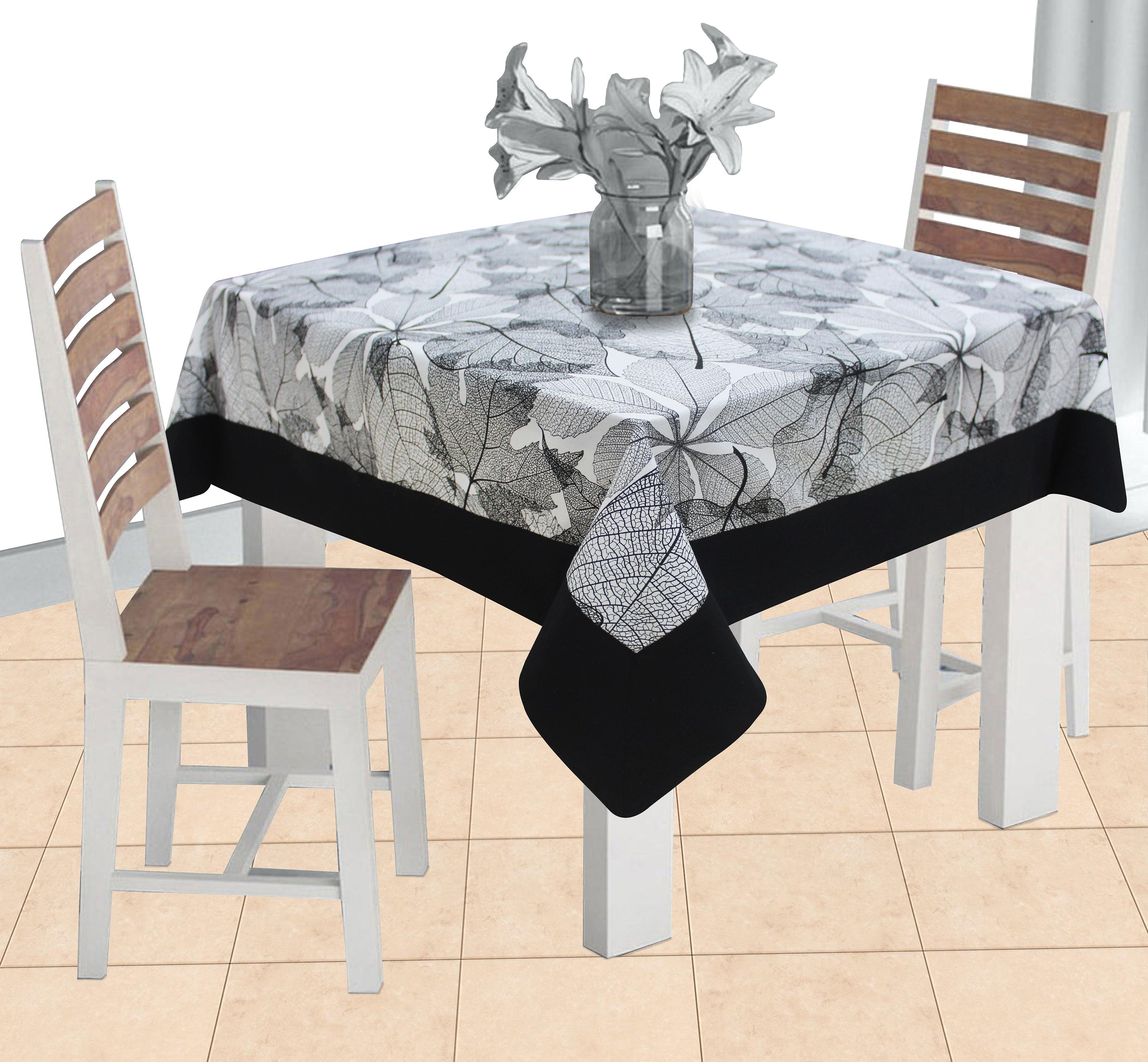 Cotton Palm Leaf with Attached Border 2 Seaters Table Cloths