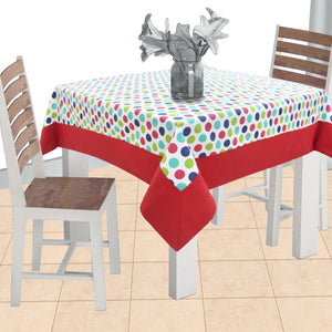 Cotton Singer Dot with Border 2 Seater Table Cloths Pack of 1 freeshipping - Airwill