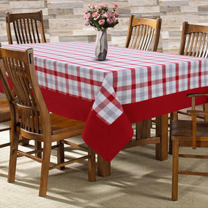 Cotton Lanfranki Red with Border 6 Seater Table Cloths Pack of 1 freeshipping - Airwill