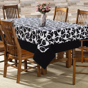Cotton Black Panda with Border 6 Seater Table Cloths Pack of 1 freeshipping - Airwill