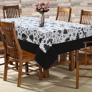 Cotton Wild Animals with Border 6 Seater Table Cloths pack of 1 freeshipping - Airwill